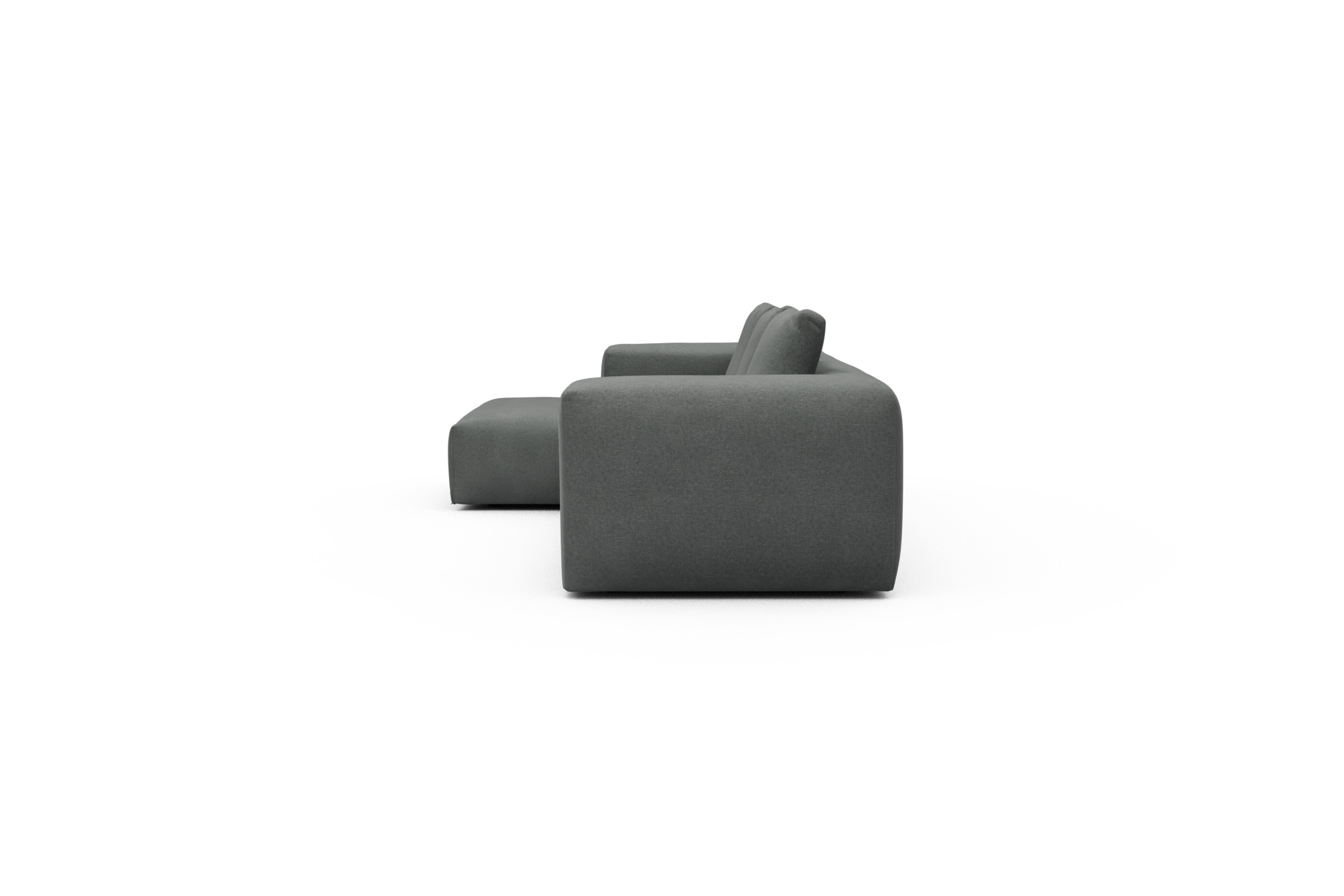 Ecksofa Fred Chaiselongue links mit 2,5-Sitzer Satya-Steel