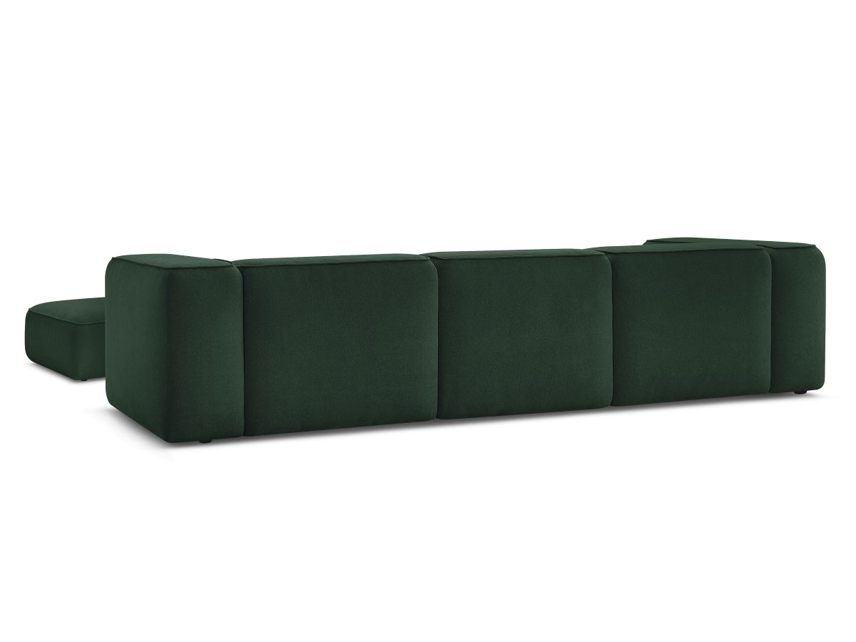 Bobochic Zephyr Sofa 4-Sitzer mit Pouf Strukturstoff Grün