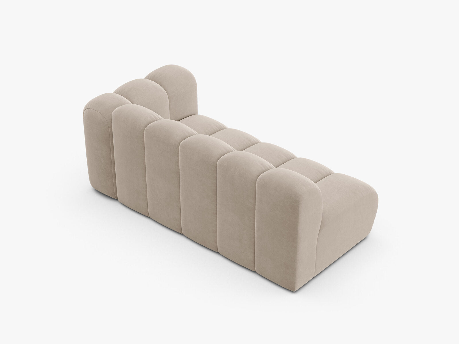 Micadoni Modul Lupine 3-Sitzer Samt Salvador Beige Rechts