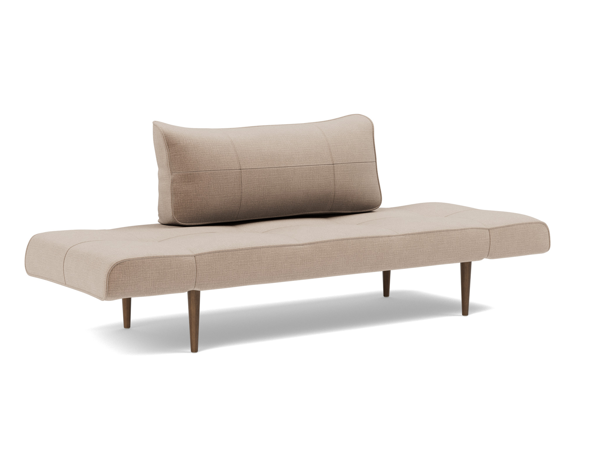 Tagesbett Zeal Chenille Esina 417-Mocha Beine Styletto Eiche dunkel