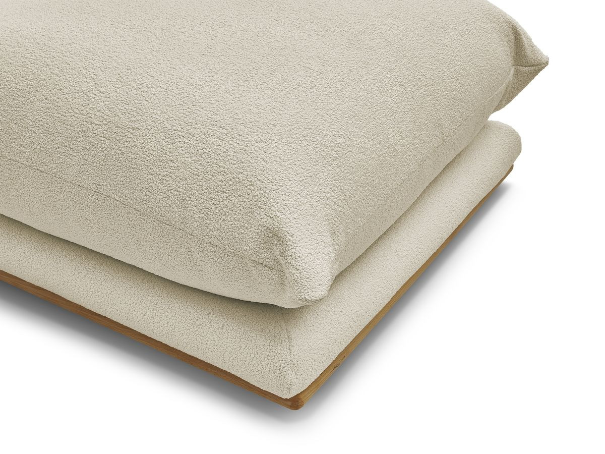 Bobochic Ernest Pouf Bouclé-Stoff Beige