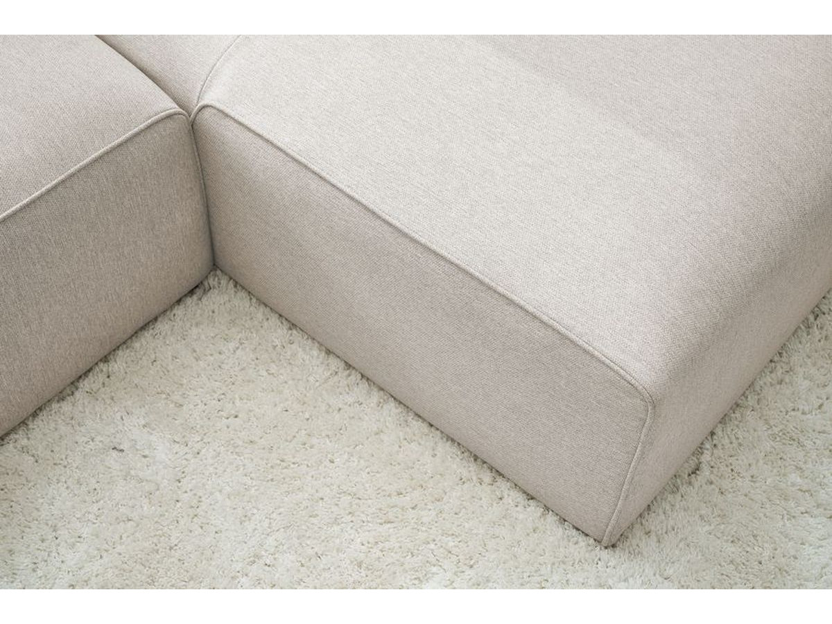 Bobochic Megeve Ecksofa Melange-Stoff Beige Ecke rechts