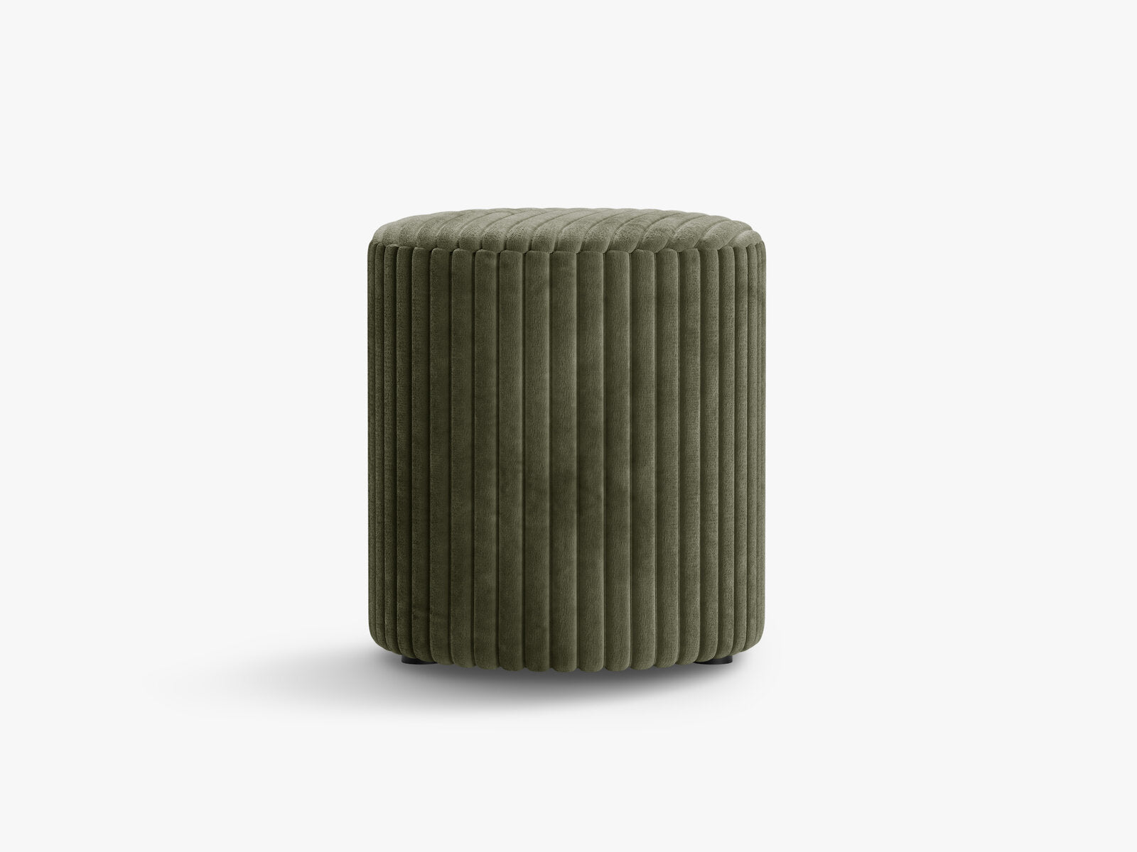 Micadoni Pouf Dia 40cm Kord Tilia Moßgrün