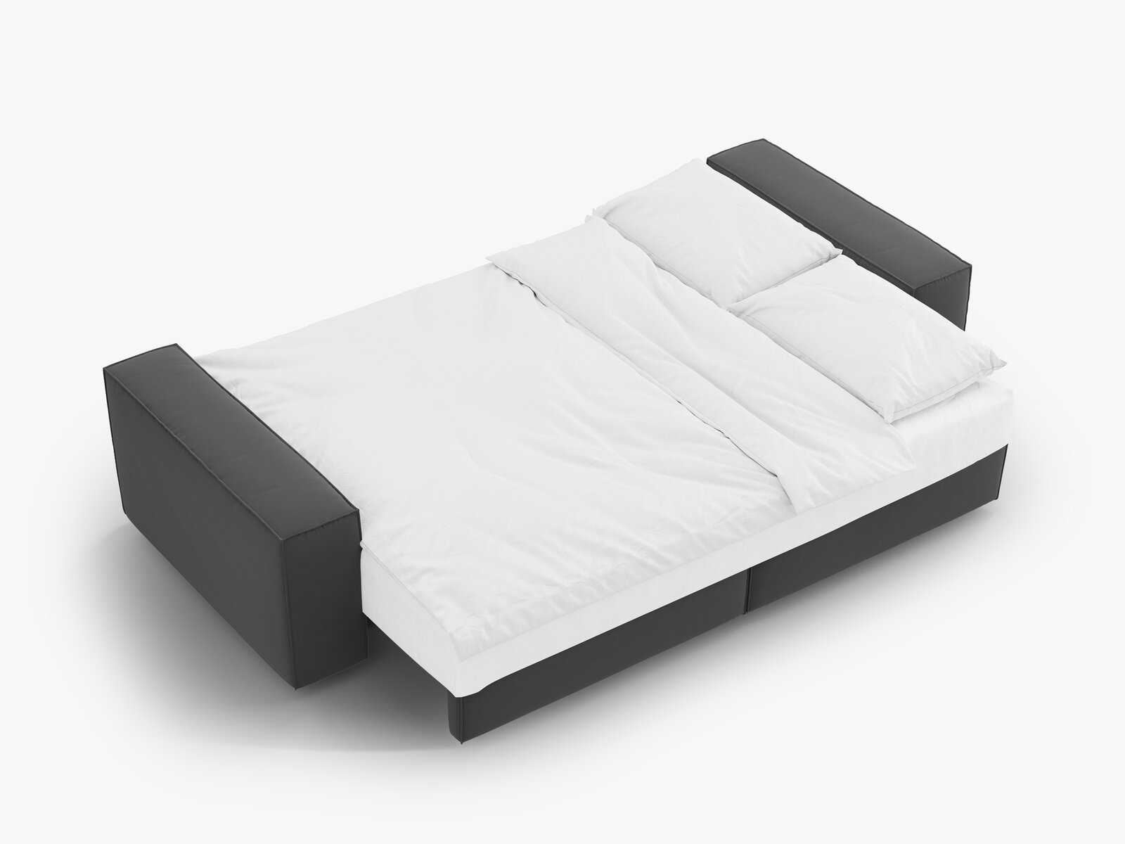 Micadoni Schlafsofa Jodie 3-Sitzer Samt Bluvel Grau