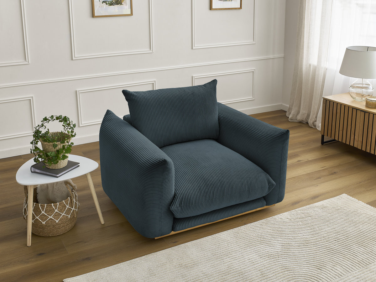 Bobochic Ernest Sessel Cordsamt Blau