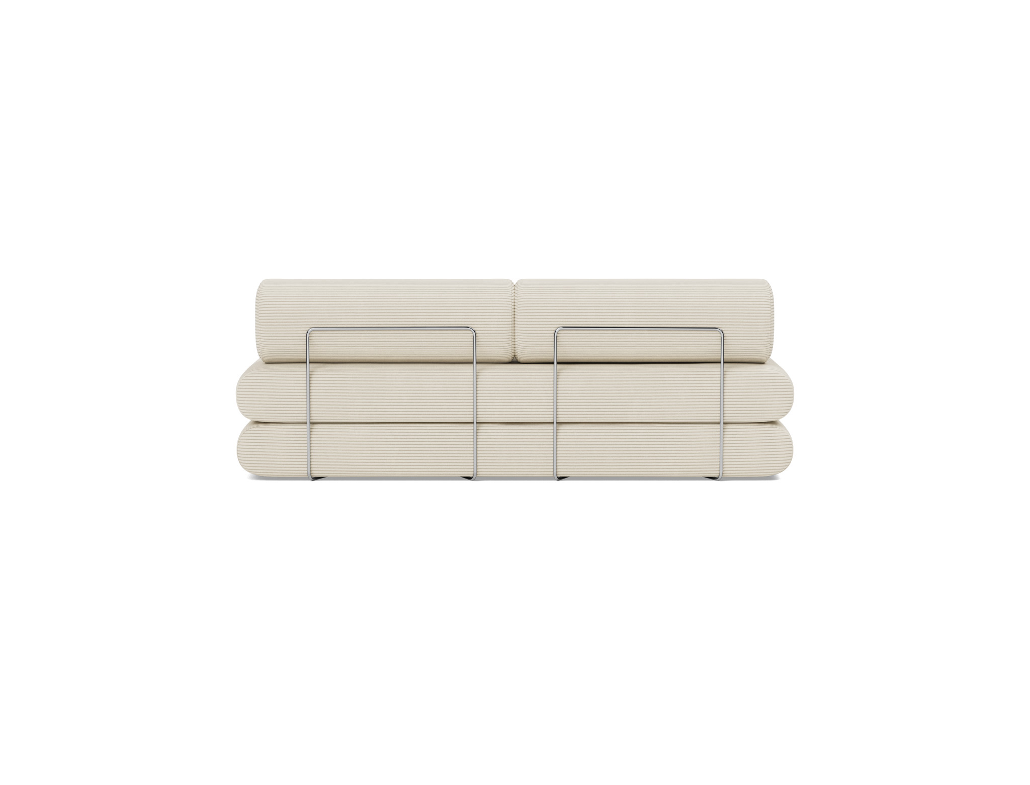 Tagesbett Circlus mit Rückenrollen Kord Corduroy 594-Ivory