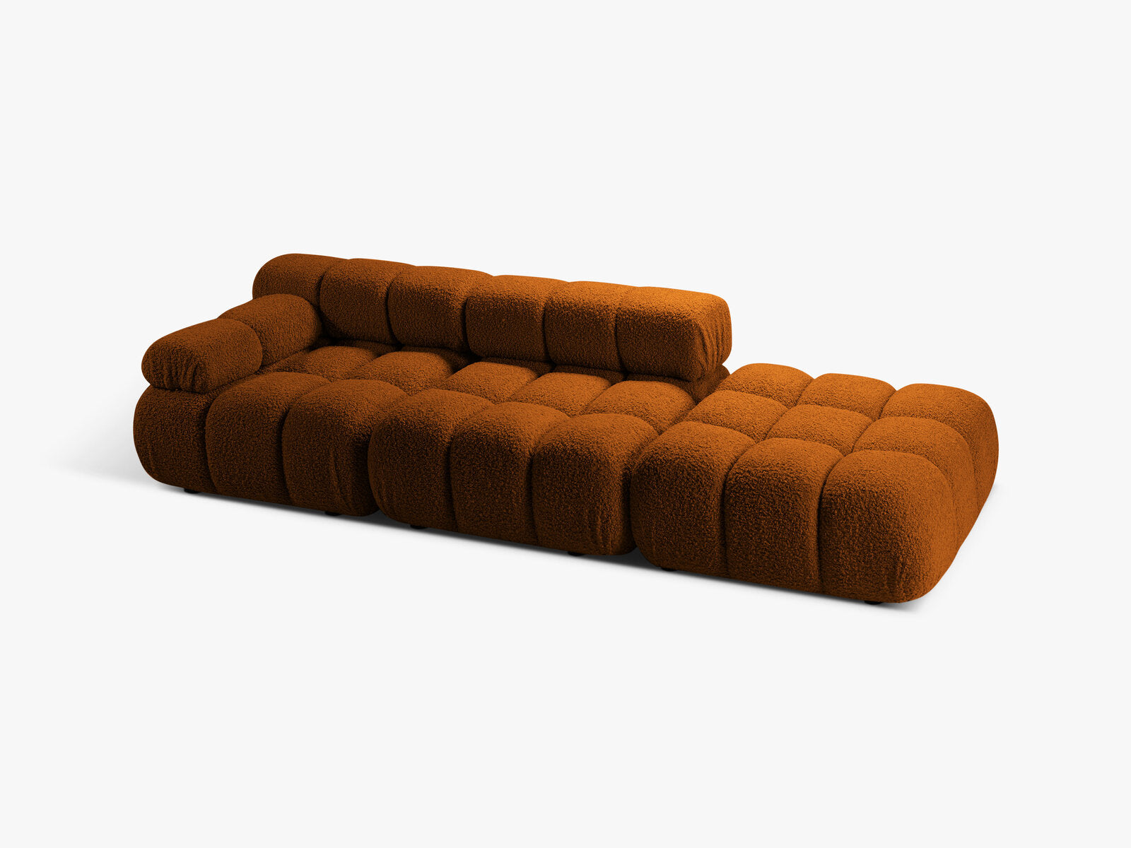 Micadoni Modulares Sofa Bellis 4-Sitzer Rechts Boucle Rolf Ziegel