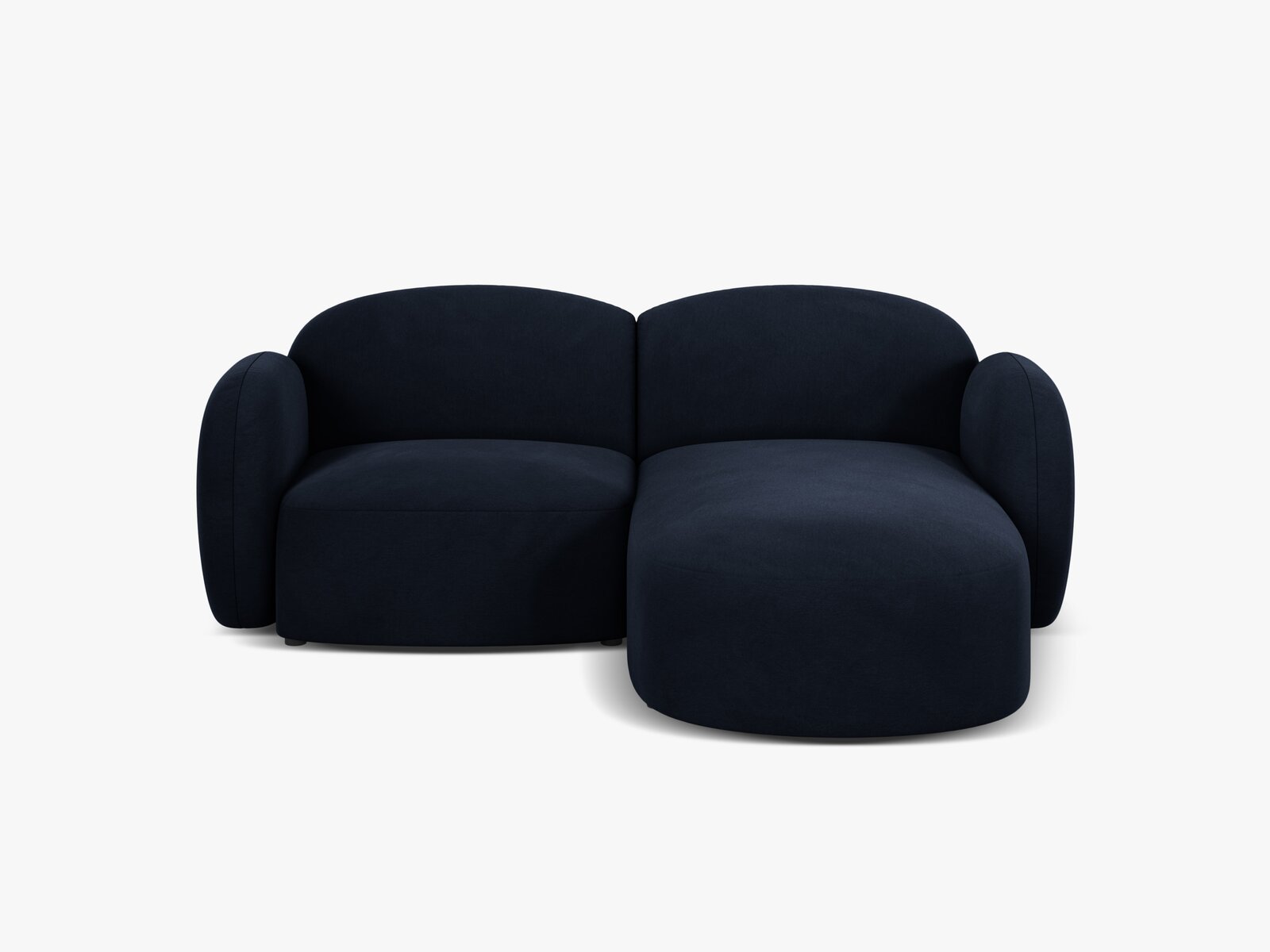 Micadoni Ecksofa Blair 3-Sitzer Rechts Samt Casino Königsblau