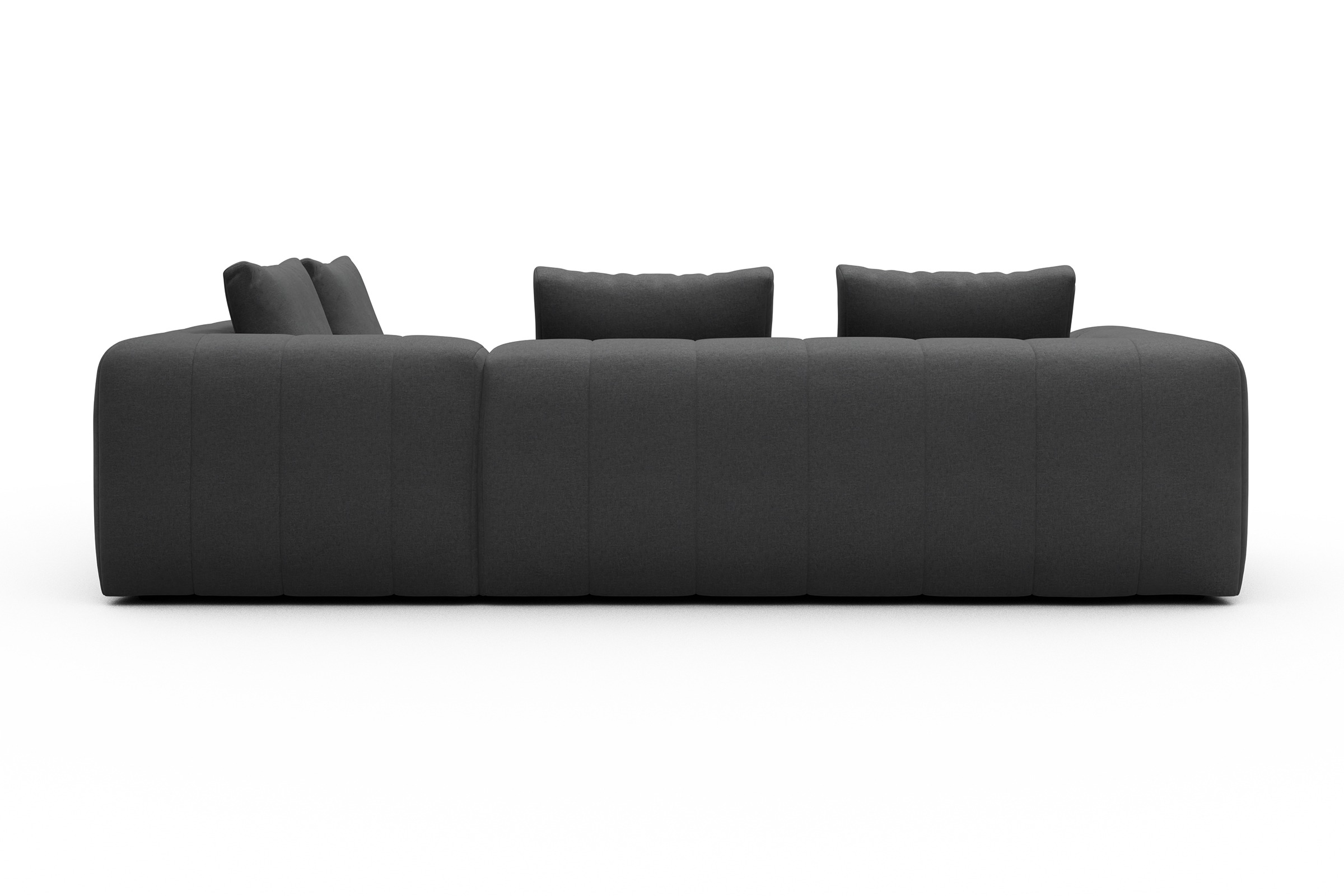 Ecksofa Hugo 2x 2,5-Sitzer Armlehne links Satya-Zinc