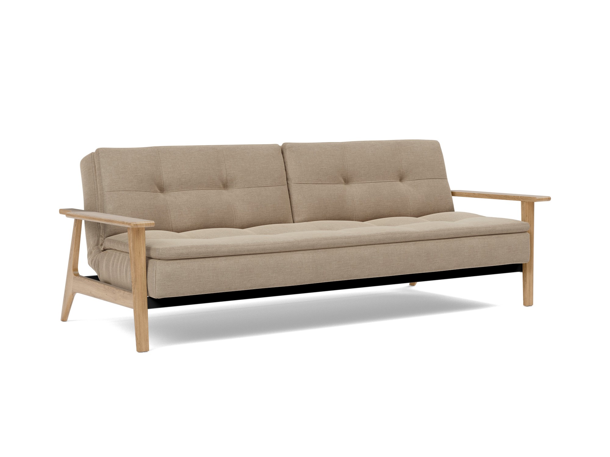 Schlafsofa Dublexo Frej Flachgewebe Phobos 587-Mocha