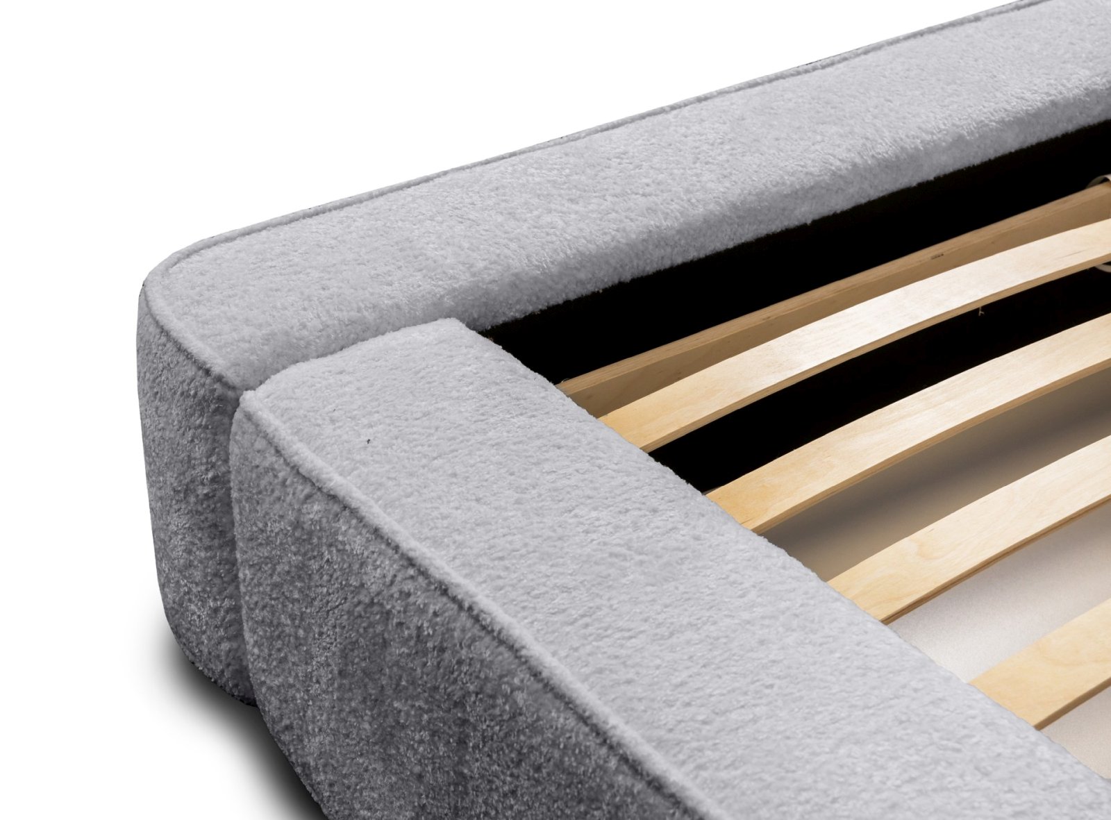 Polsterbett Delano Boucle 160x200 mit Holzrahmen Euphoria 17 Dove