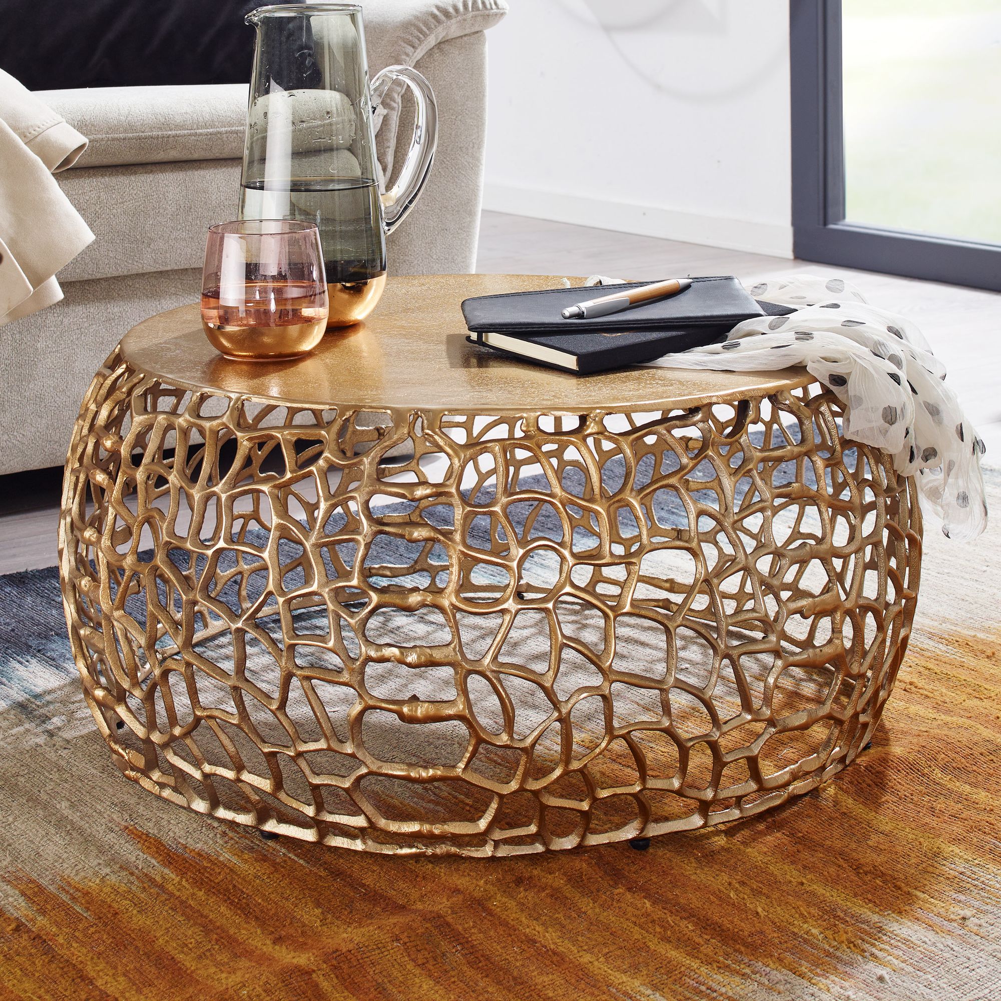 Couchtisch Brekke Gold Ø 66 × H 30 cm