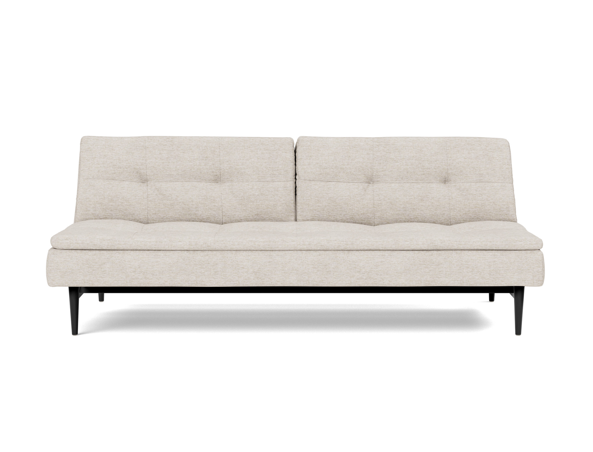Schlafsofa Dublexo Chenille Yuveno 470-Natural Beine Styletto Eiche schwarz