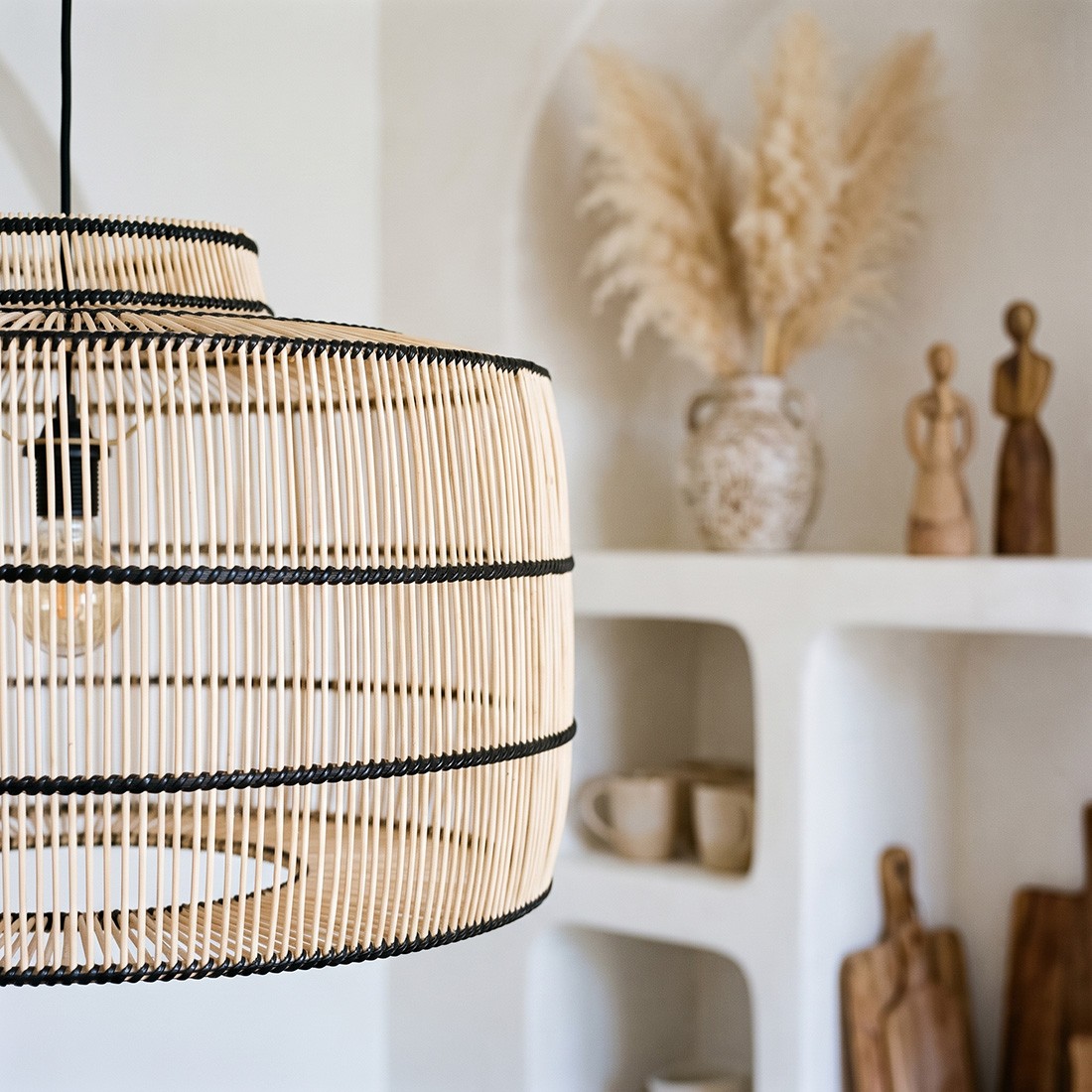 Raw Materials Pendelleuchte Stella Rattan