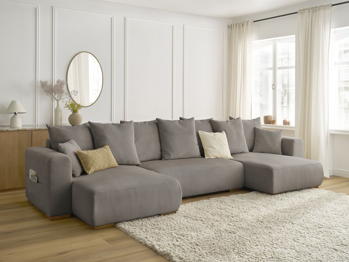 Bobochic Sidonie Wohnlandschaft Cordsamt Taupe