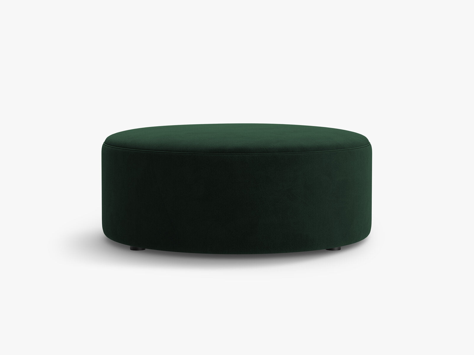Micadoni Pouf Dia 90cm Samt Salvador Flaschengrün