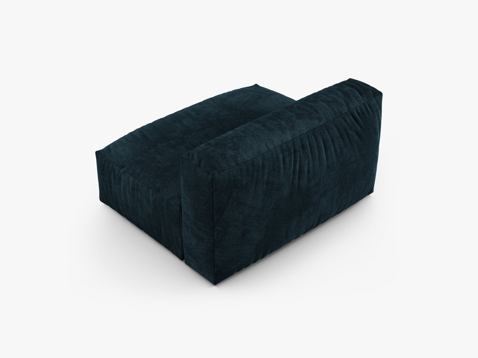 Micadoni Mittelmodul Martina 1-Sitzer Groß 90cm Sitztiefe Samt Vogue Dunkel Petrol