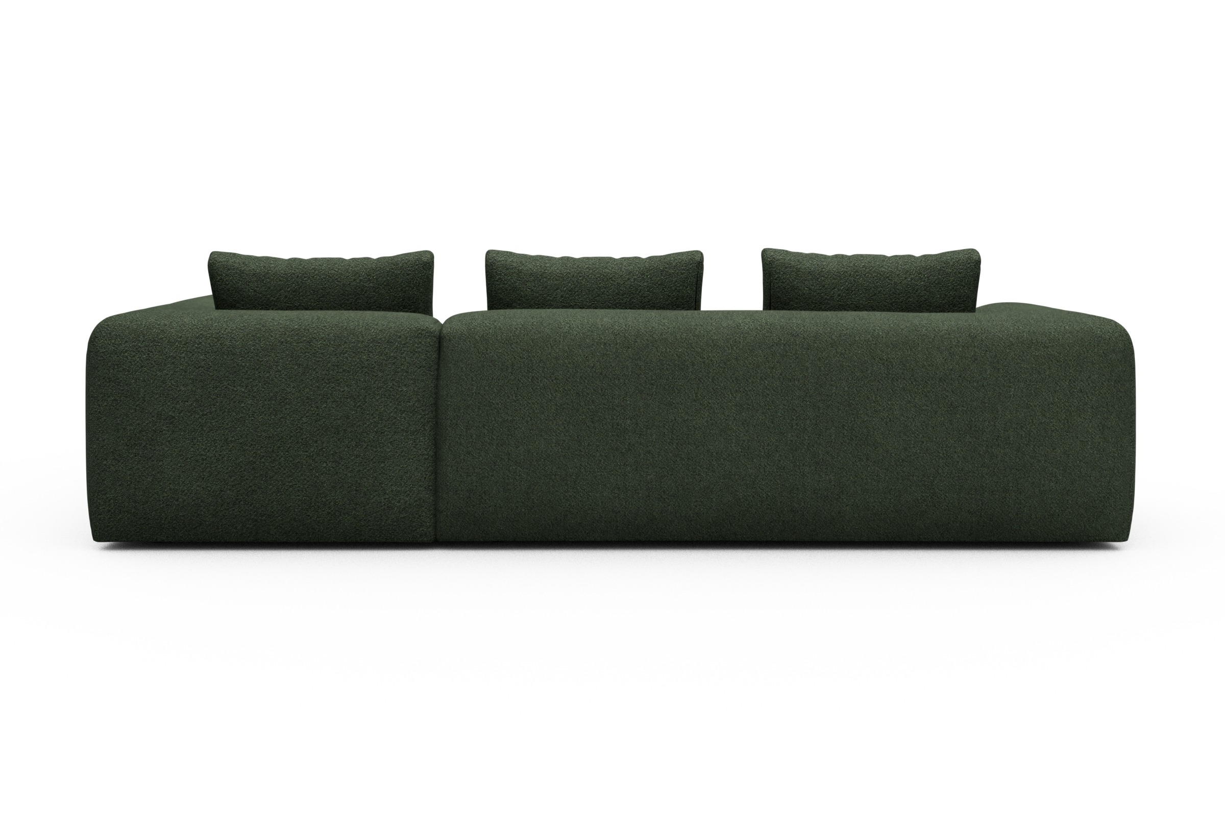 Ecksofa Fred 2x 2,5-Sitzer rechts offen Vanora-Deep-Green
