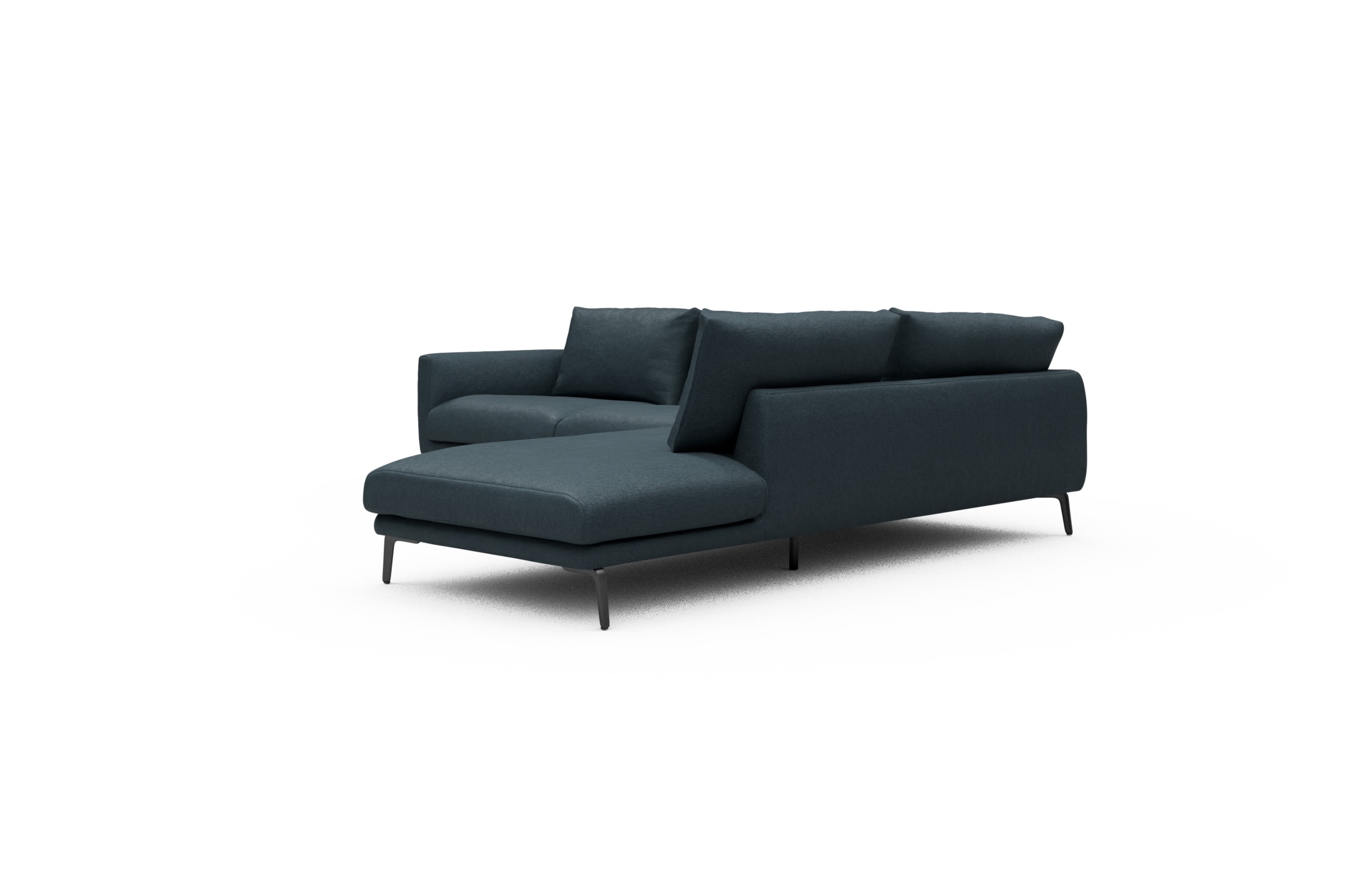 Ecksofa Karl Relax-Ecke rechts mit 2,5-Sitzer Denari-Royal-Blue
