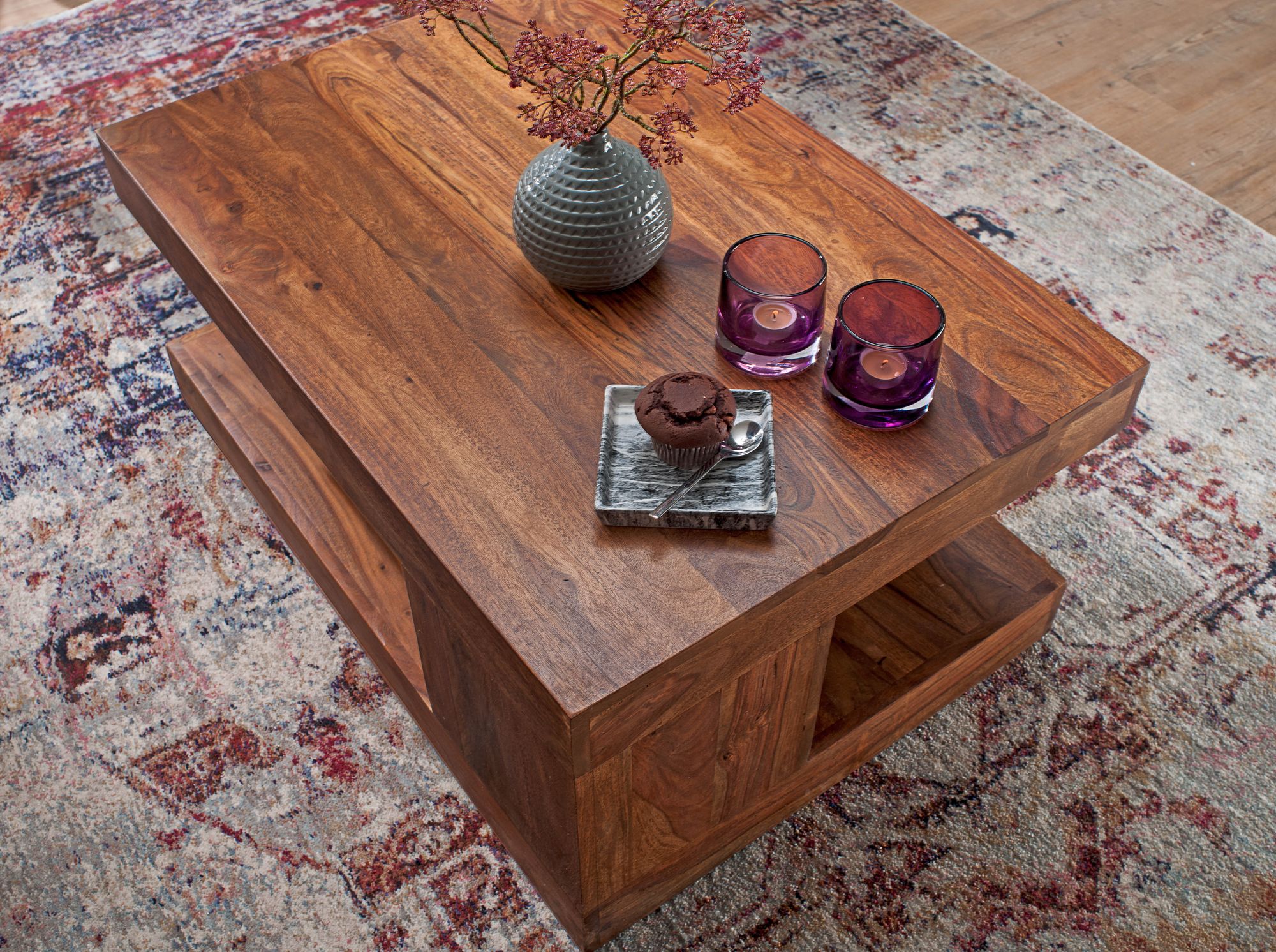 Couchtisch Kalsoy Sheesham Massivholz 90 × 60 × 40 cm