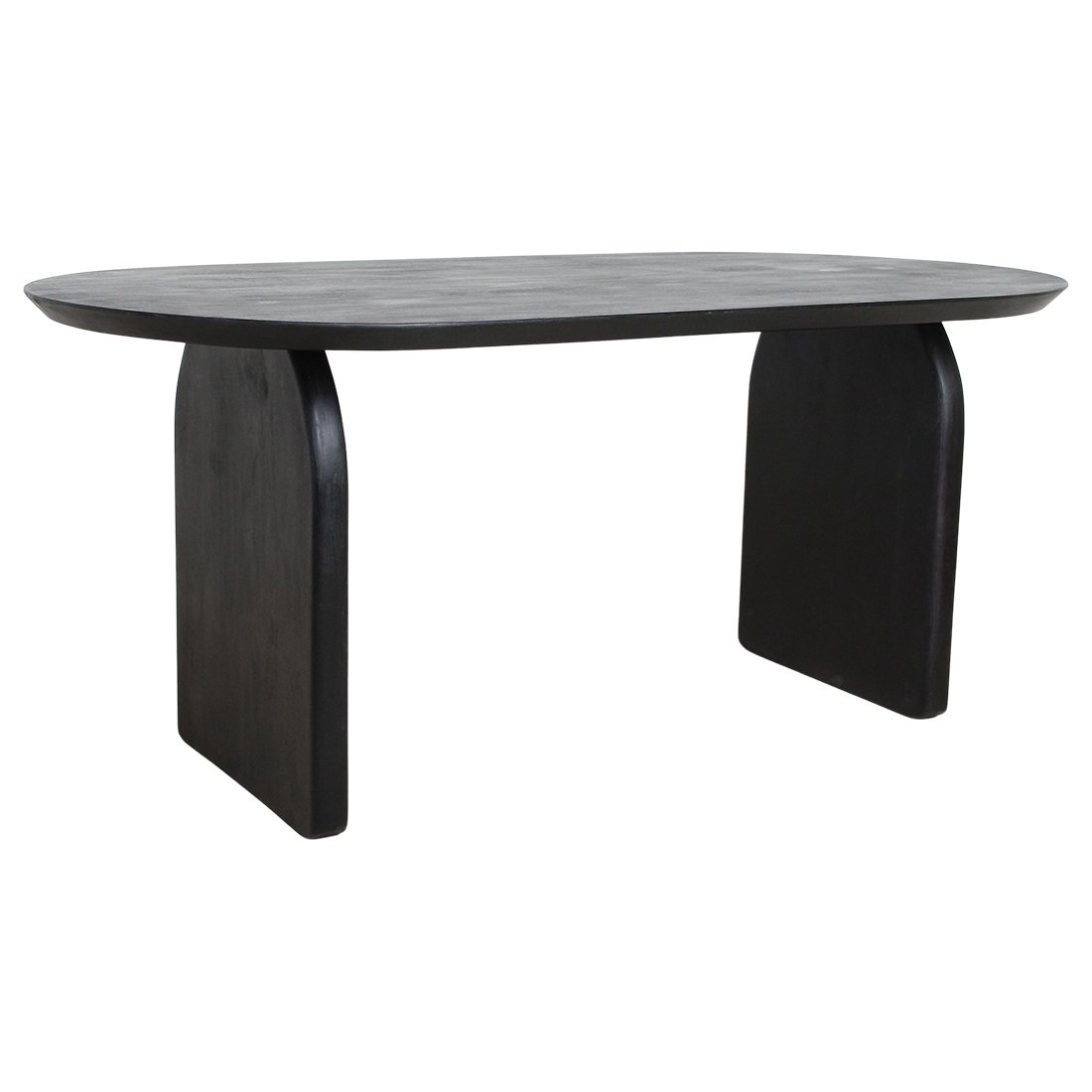Raw Materials Bullnose Esstisch schwarz 180cm geschlossenes Gestell