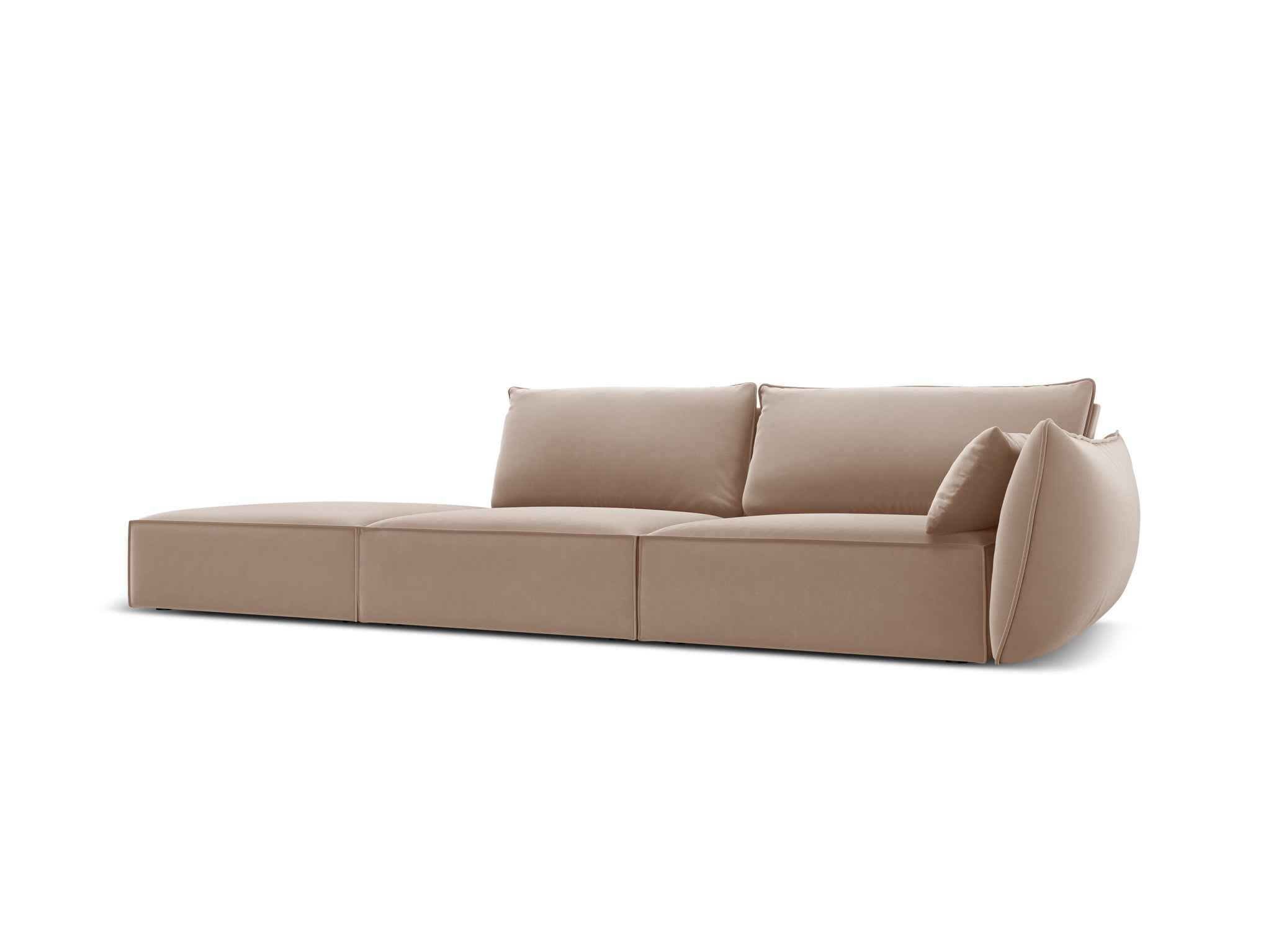 Micadoni Sofa Kaelle 4-Sitzer Links Samt Beige