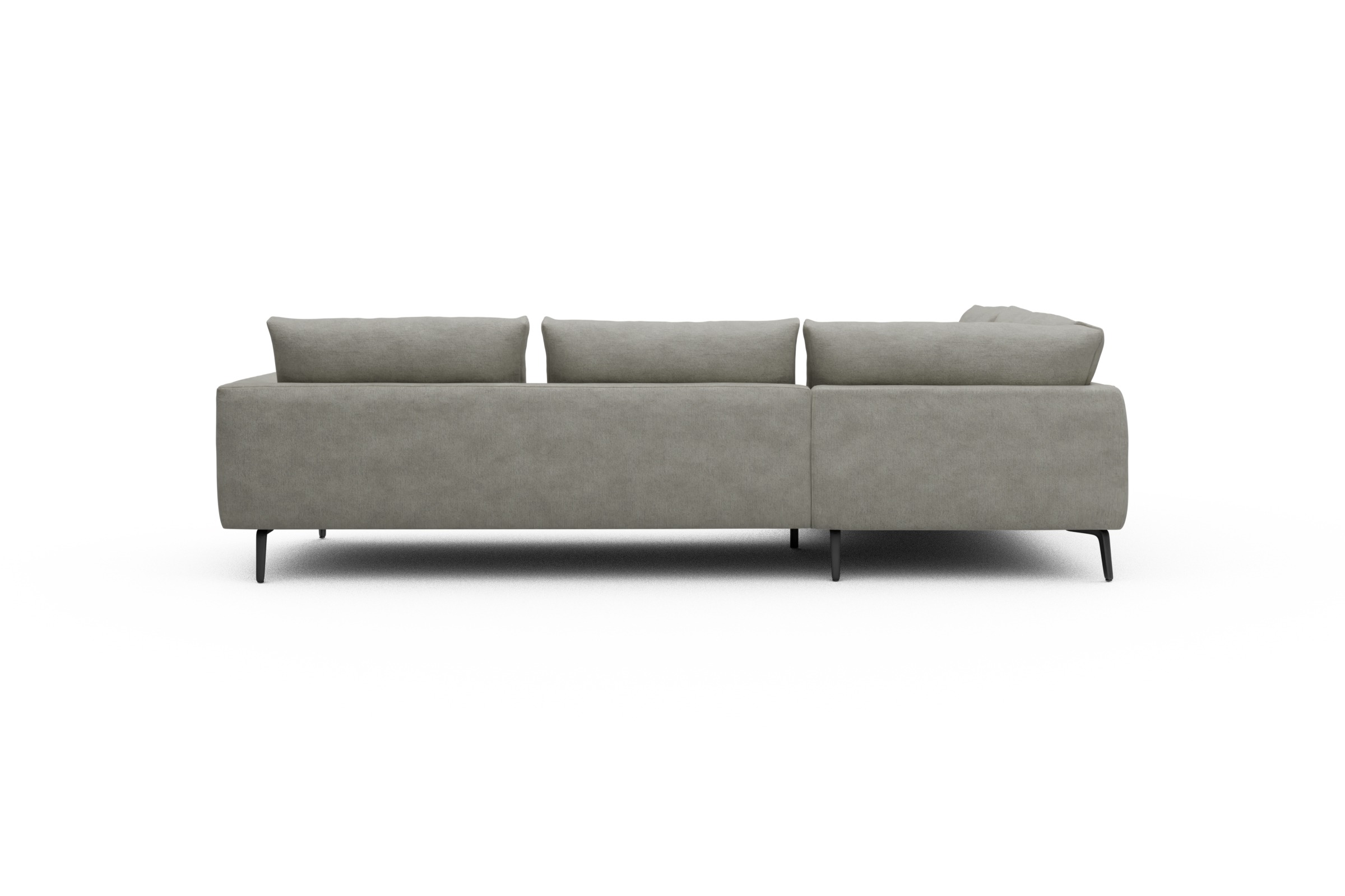 Ecksofa Karl Relax-Ecke links mit 2,5-Sitzer Carreno-Moon-Stone-White
