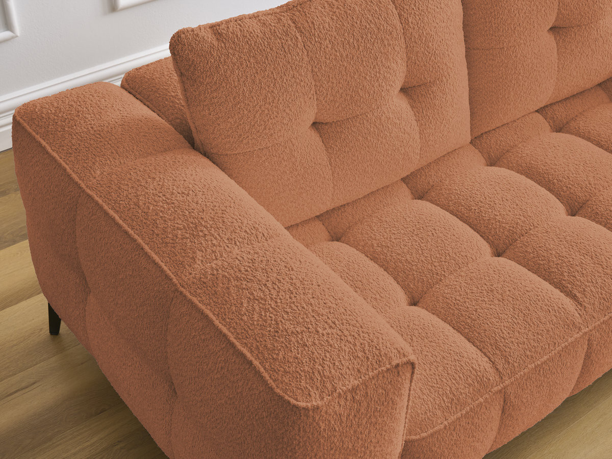 Bobochic Anis Sofa 2-Sitzer Bouclé-Stoff Orange