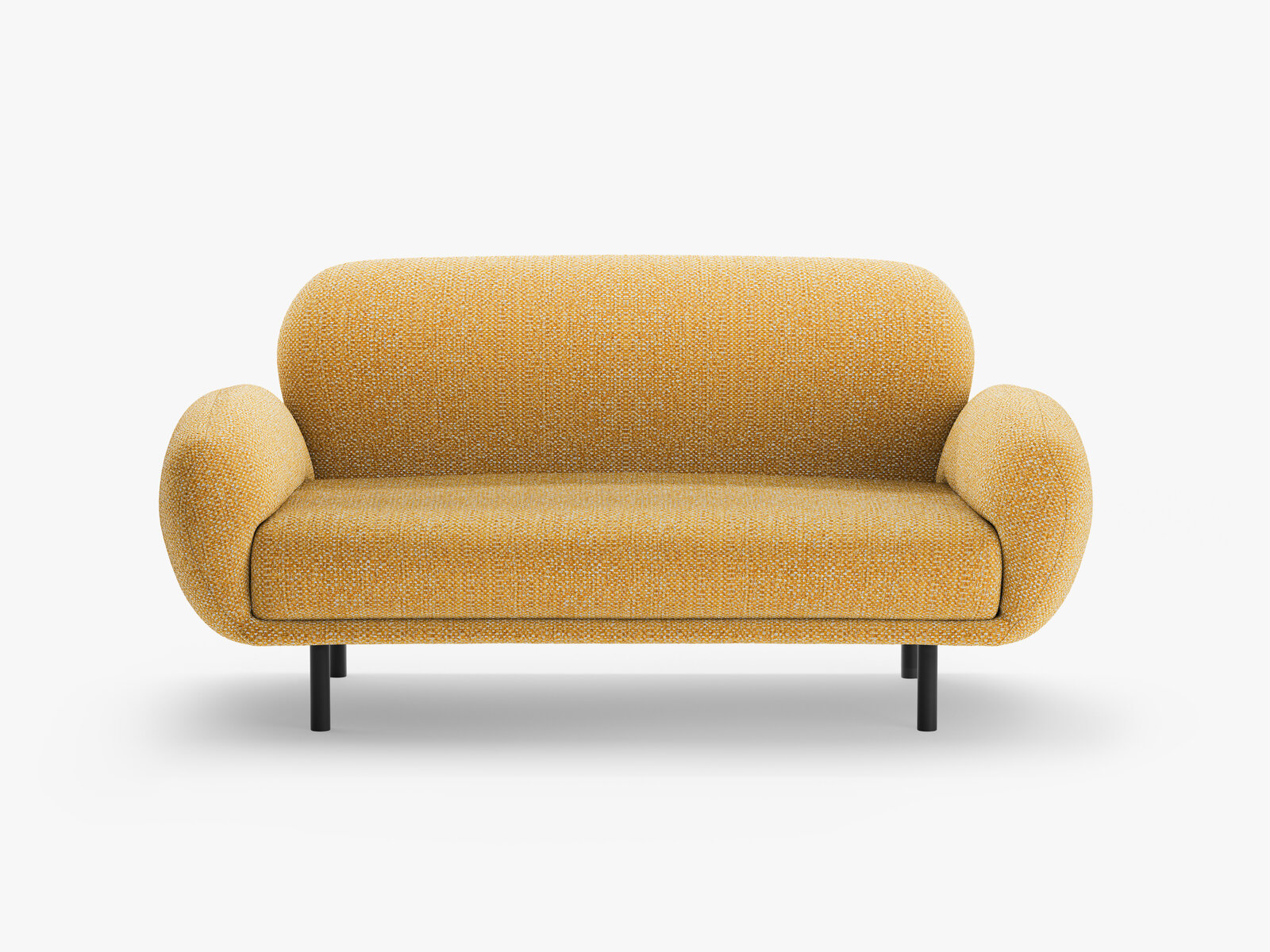 Micadoni Sofa Poppy 2-Sitzer Chenille Silencio Senf