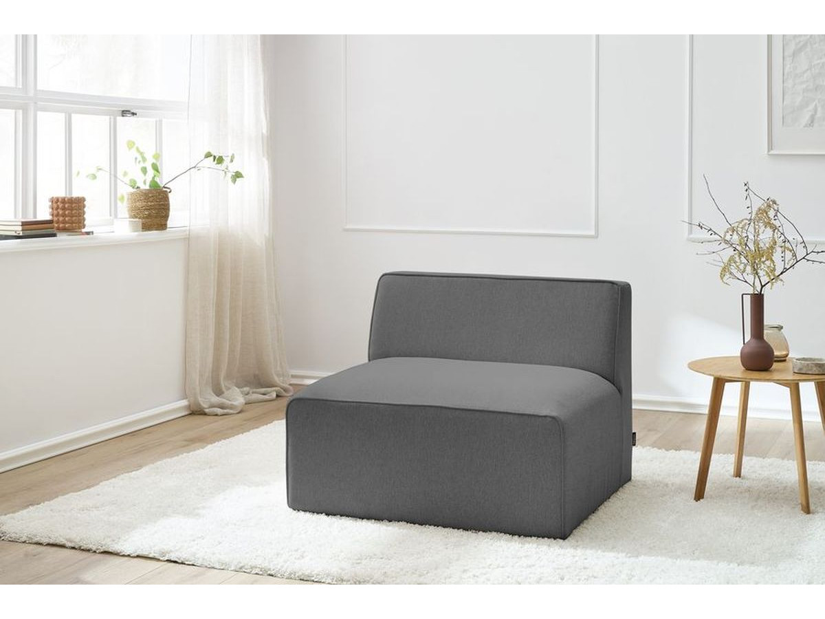 Bobochic Megeve Sofamodul 1-Sitzer Melange-Stoff Dunkelgrau
