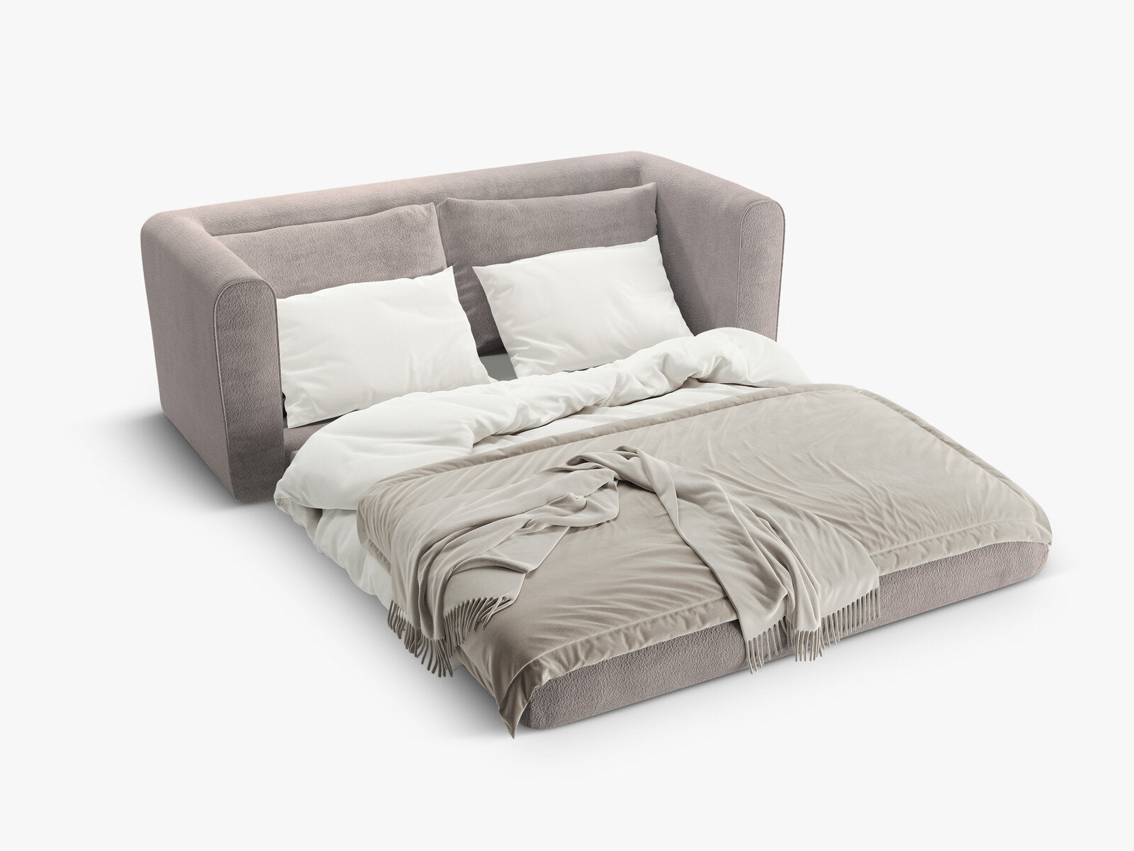 Micadoni Sofa Lido 2-Sitzer Boucle Warmes Grau