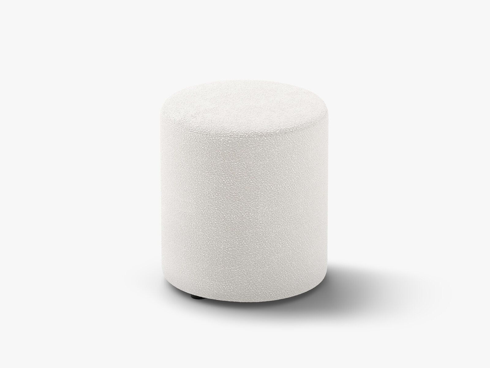 Micadoni Pouf Dia 40cm Boucle Baloo Weiß