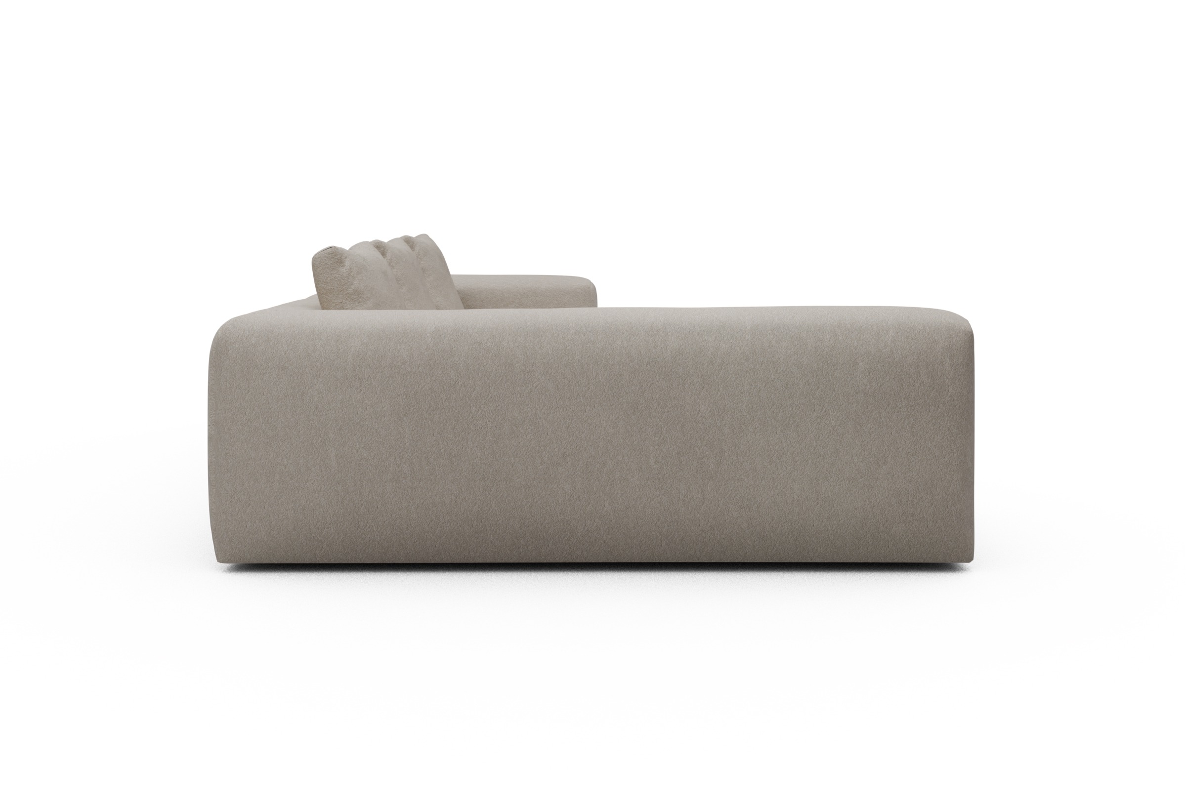 Ecksofa Fred 2x 2,5-Sitzer links offen Aivi-Lace-Beige