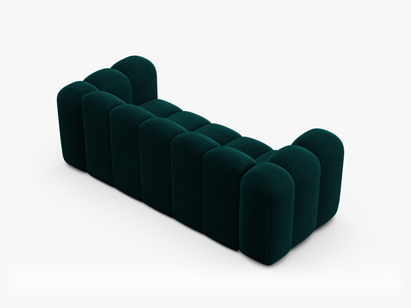 Micadoni Sofa Lupine 2-Sitzer Samt Venus Dunkel Petrol