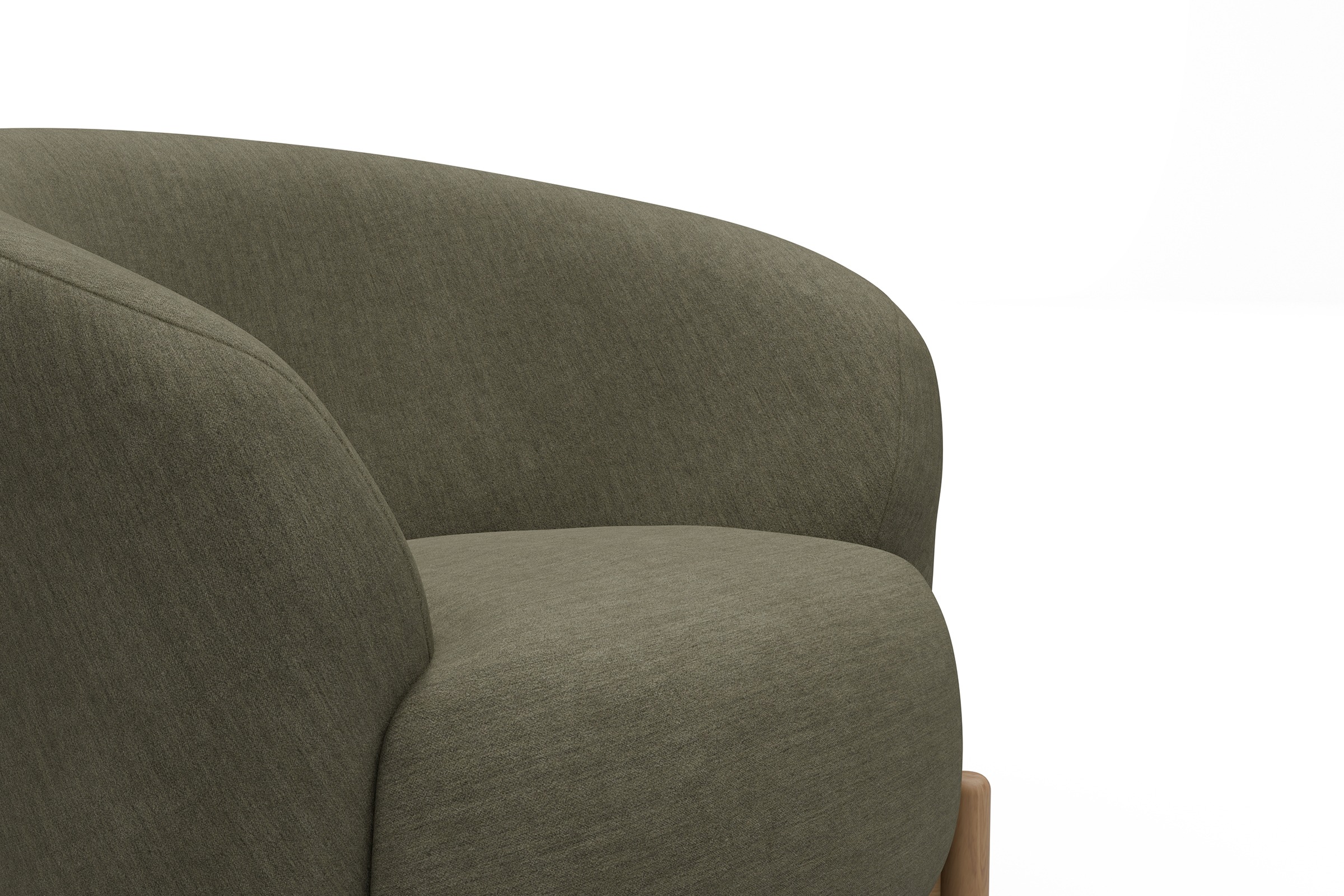 Sessel Ronda Holzbeine Eiche Natur Vivus-Dusty-Olive