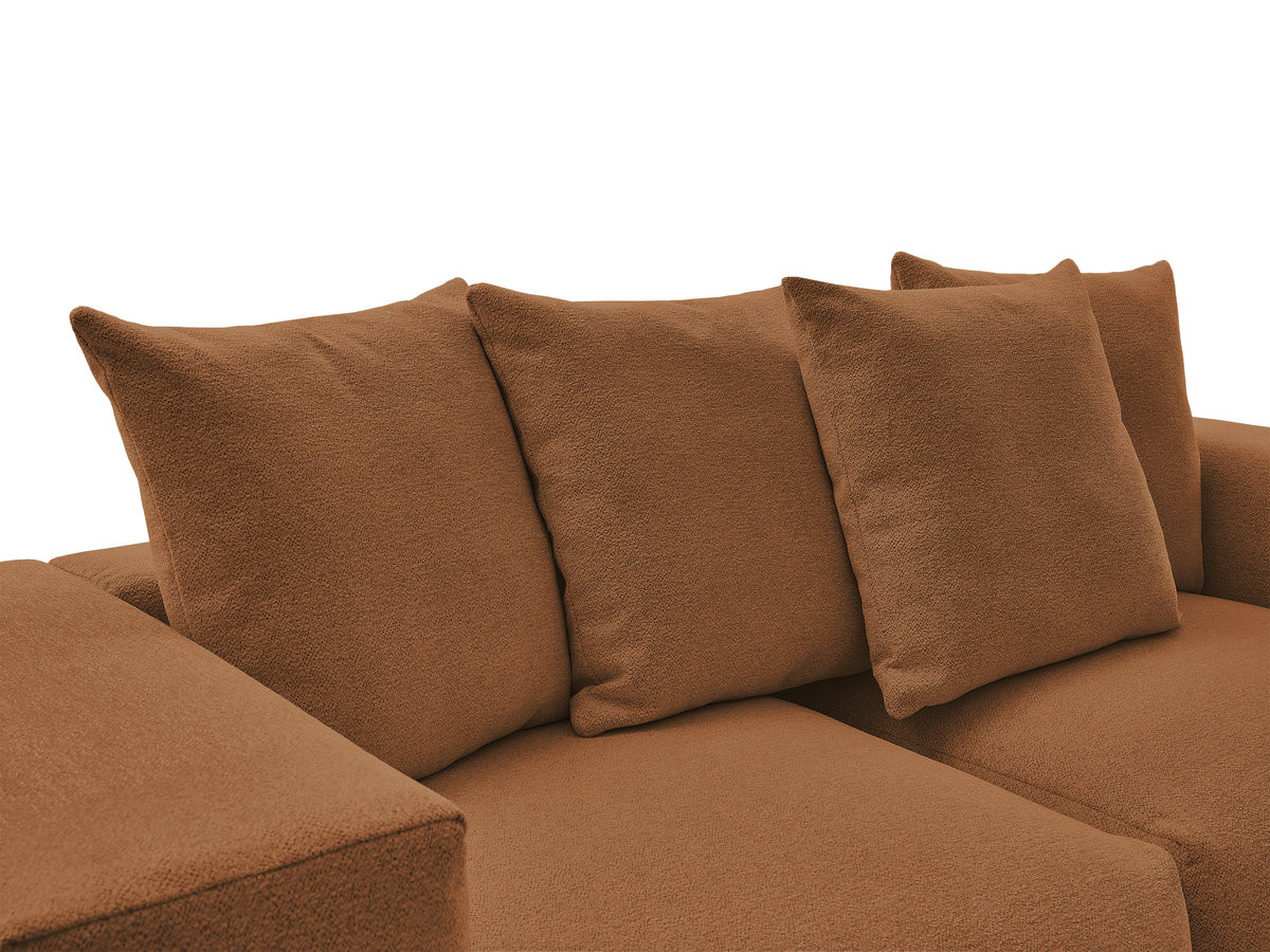 Bobochic Voltaire Sofa 3-Sitzer 248 × 100 cm Melange-Stoff Orange