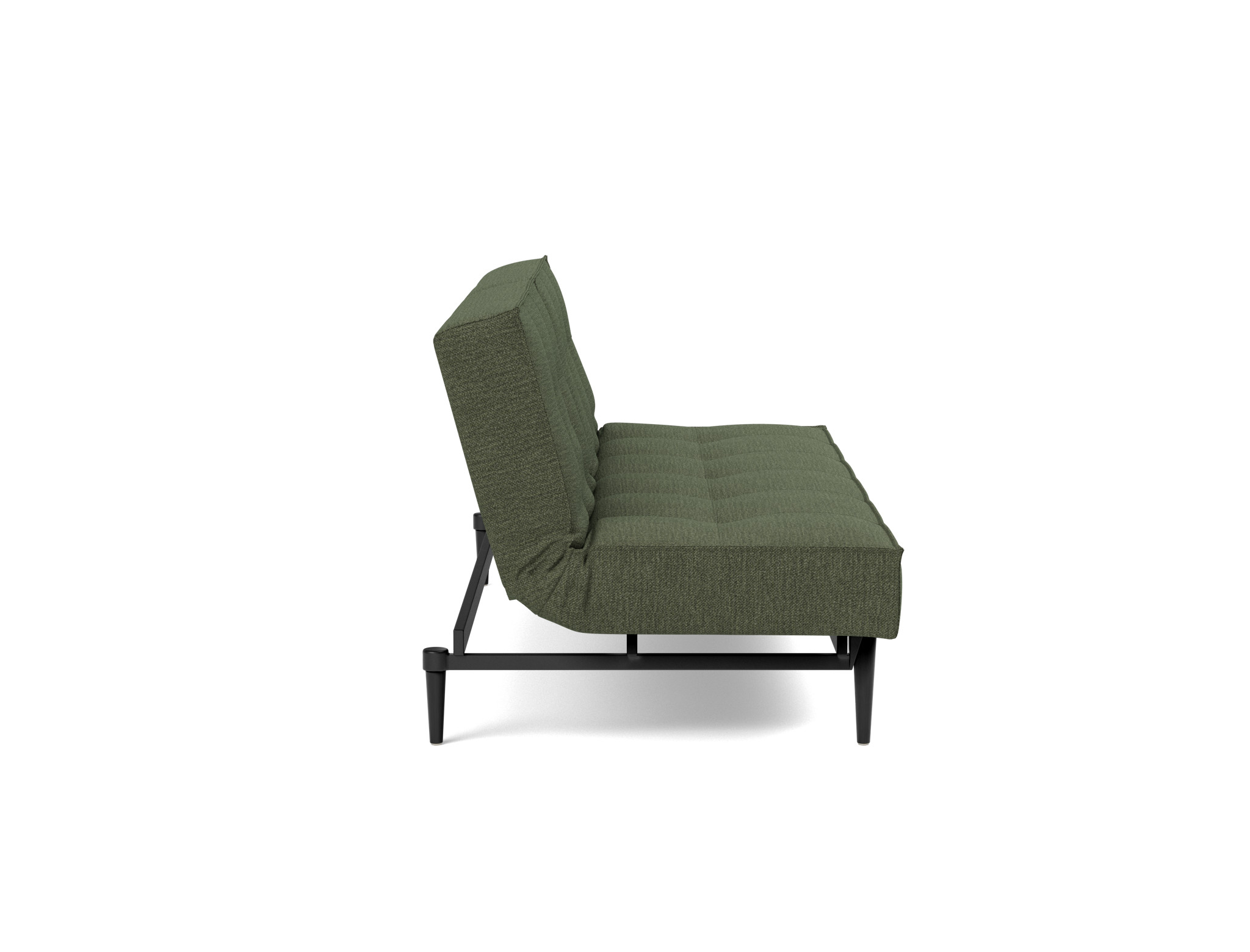Schlafsofa Splitback Strukturierter Stoff Taura 353-Forest Beine Styletto Eiche schwarz