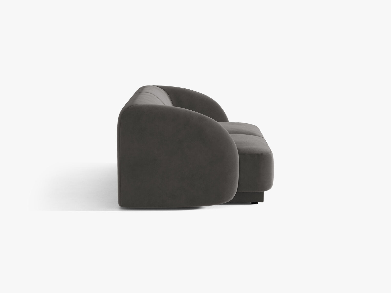 Micadoni Sofa Miley 2-Sitzer Samt Venus Grau