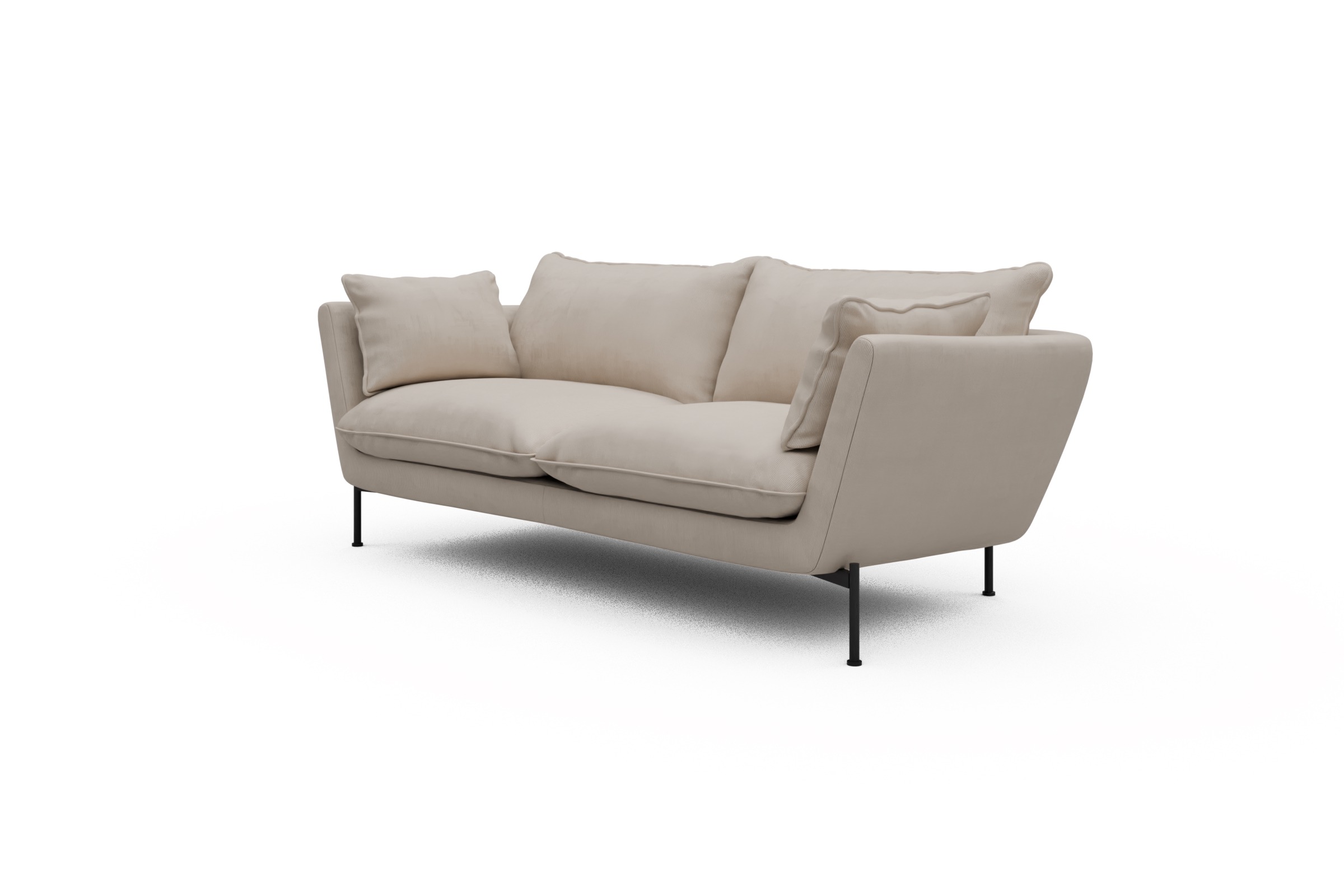 Sofa Anton PREMIUM 2-Sitzer Cordufine-Off-White