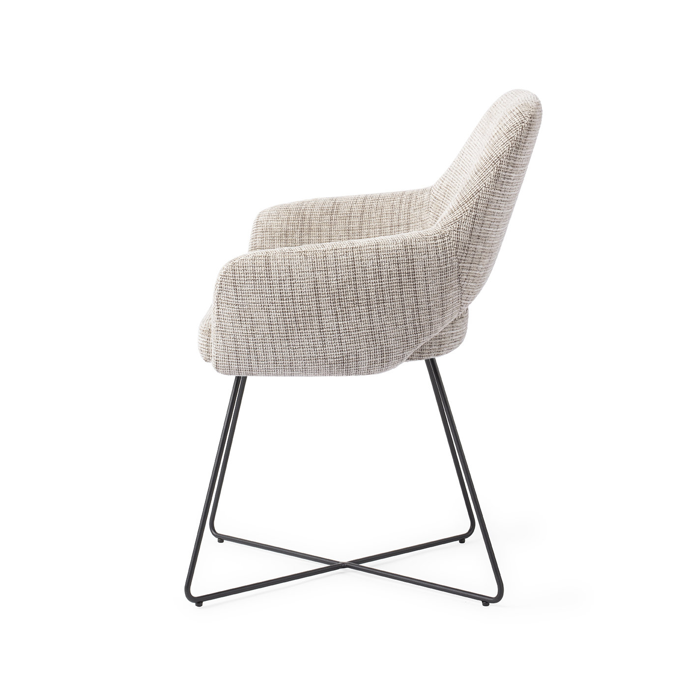 Jesper Home Esszimmerstuhl Yanai Caramel Grid Cross Schwarz