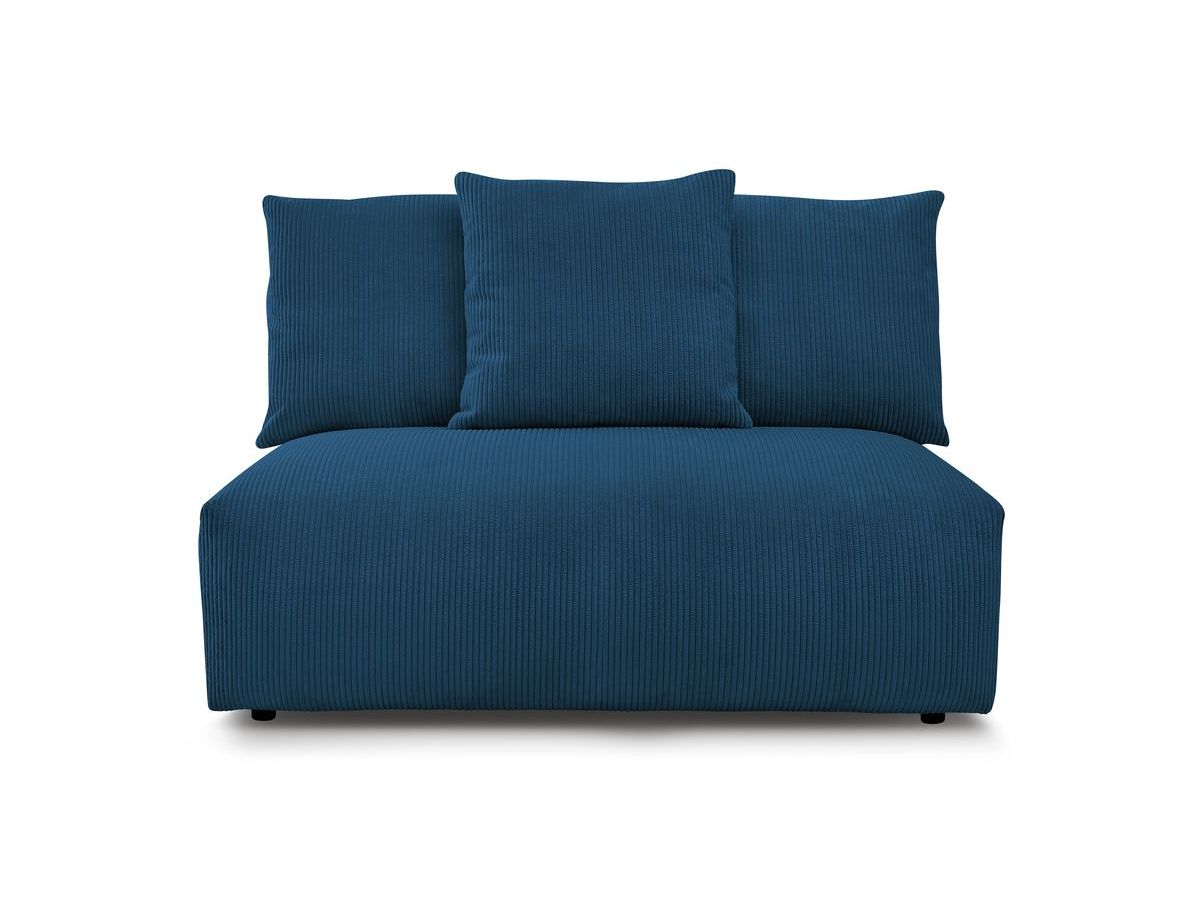 Bobochic Voltaire Sofamodul 2-Sitzer 142 × 100 cm Cordsamt Dunkelblau