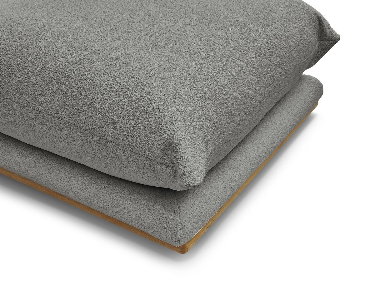 Bobochic Ernest Pouf Bouclé-Stoff Dunkelgrau