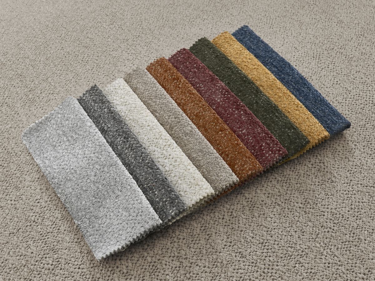 Bobochic Atilla Ecksofa mit Schlaffunktion und Bettkasten Melange-Stoff Taupe Ecke links