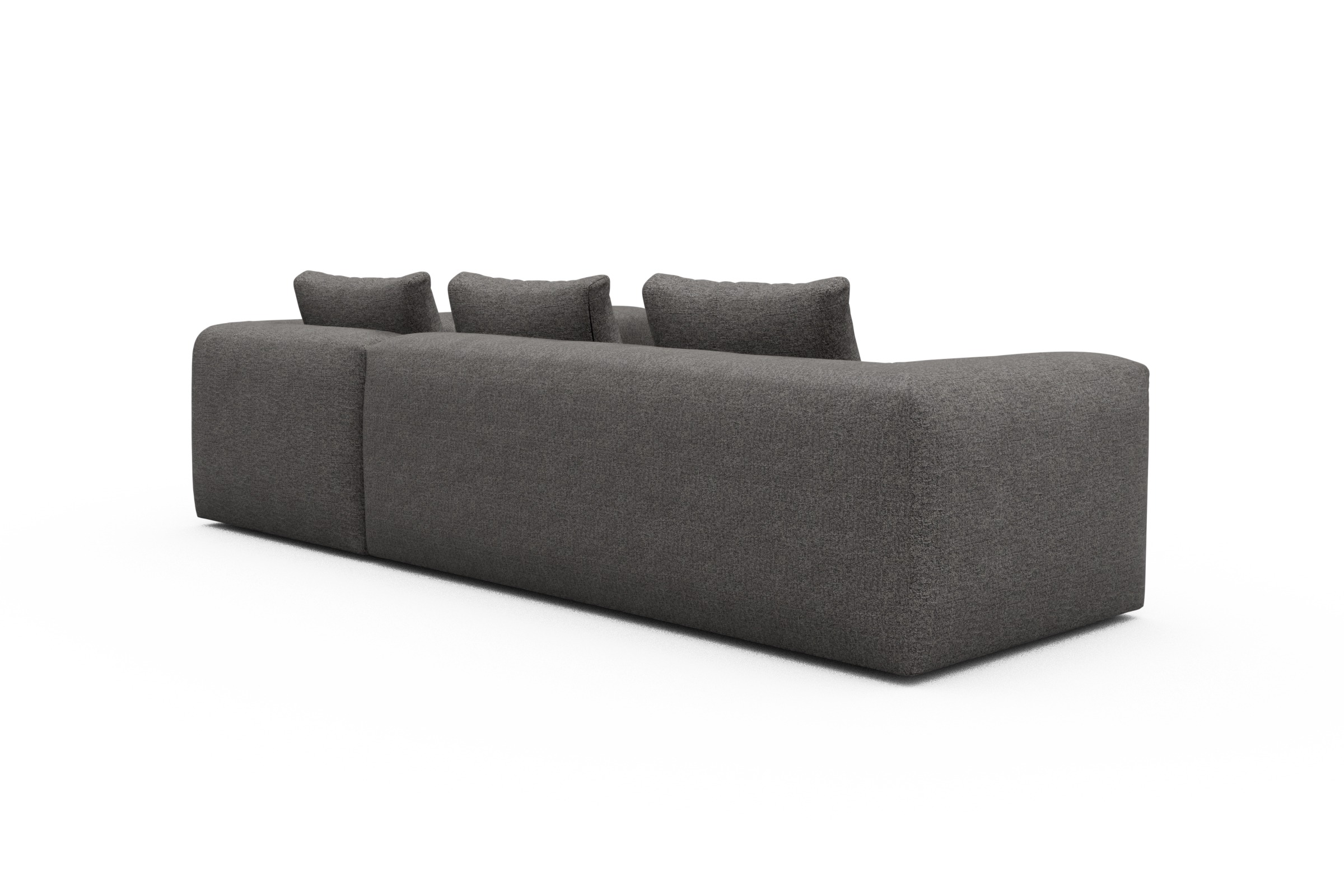 Ecksofa Fred 2x 2,5-Sitzer rechts offen Carreno-Salt-and-Pepper