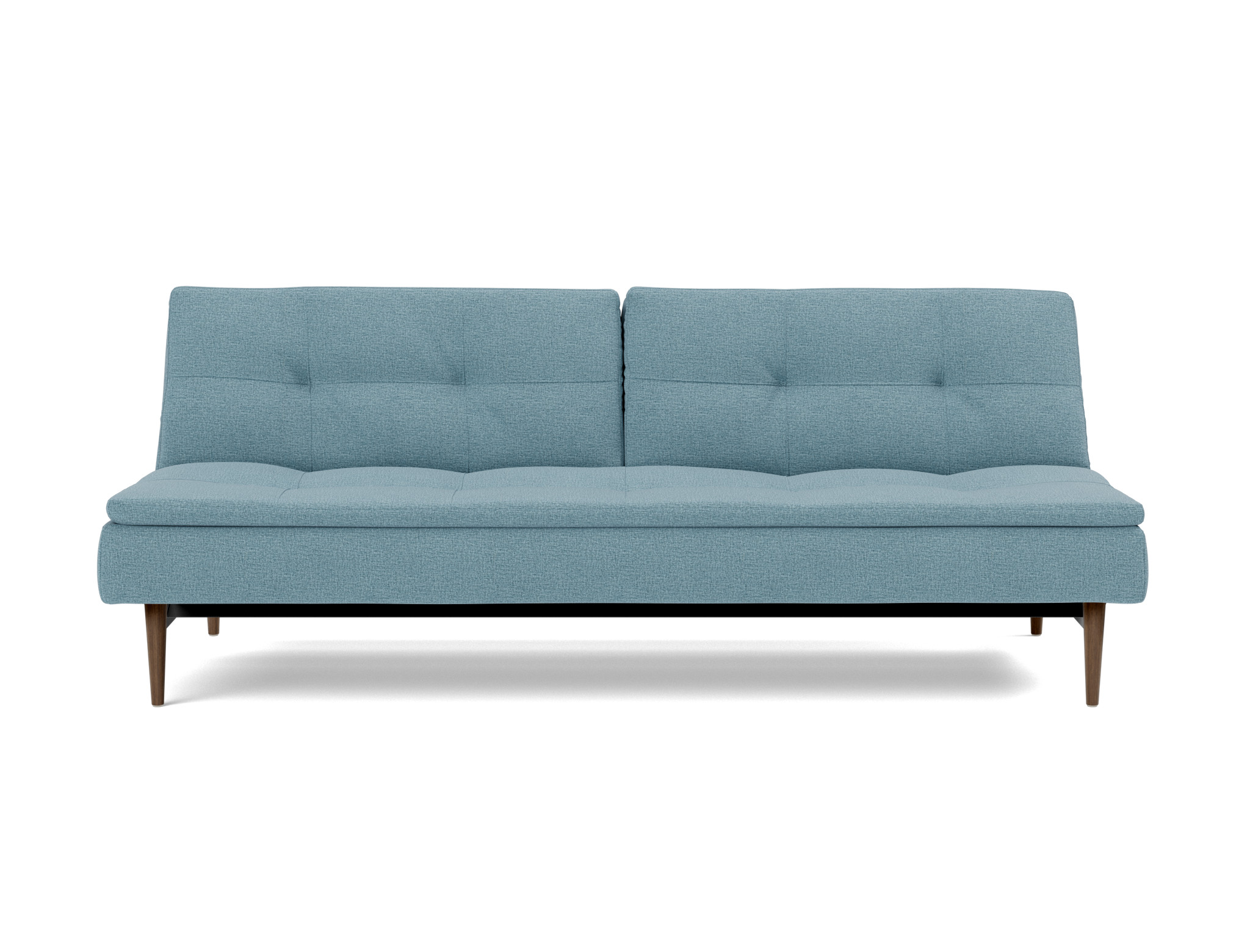 Schlafsofa Dublexo Flachgewebe Mixed Dance 525-Light-Blue Beine Styletto Eiche dunkel