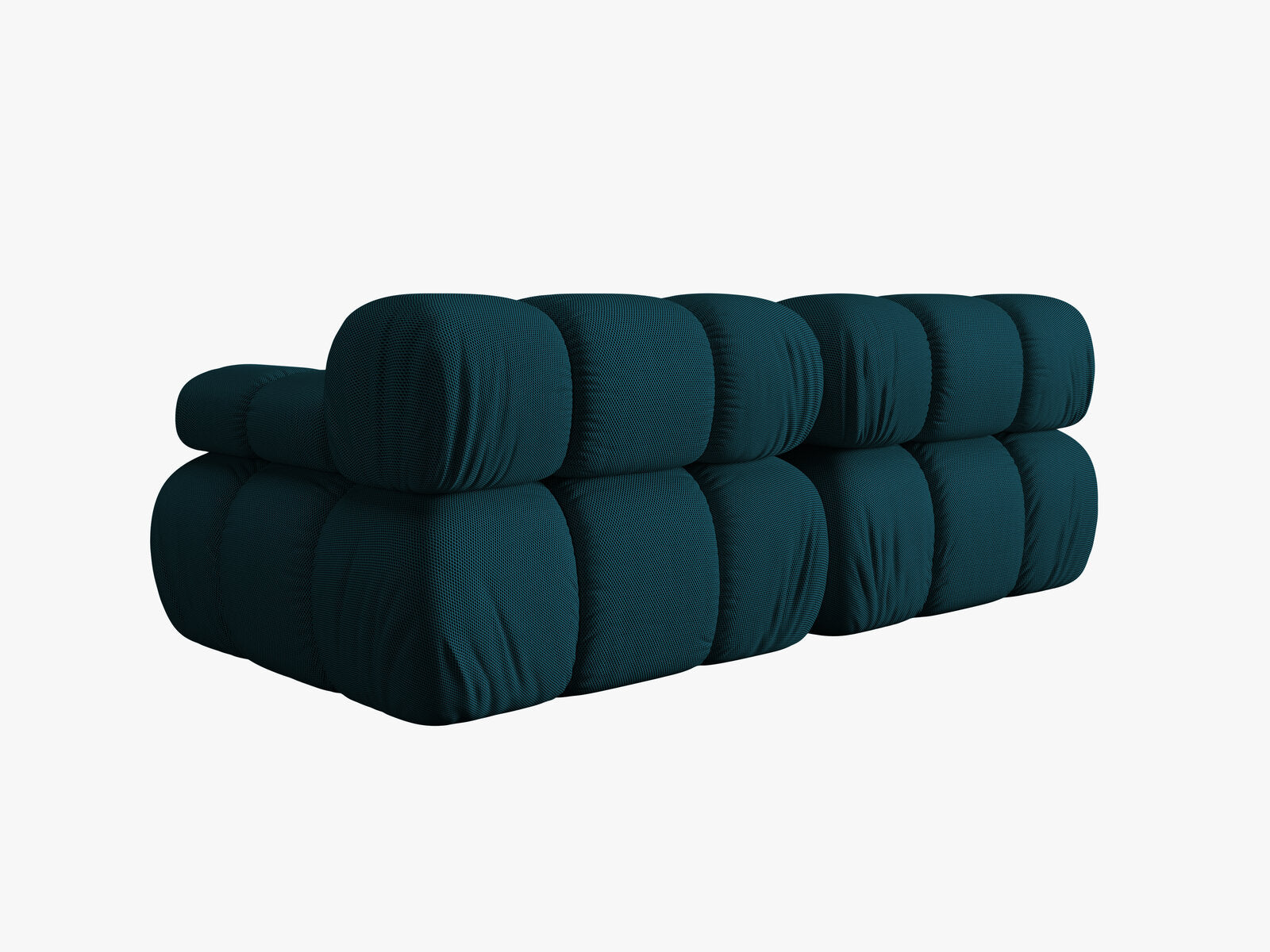 Micadoni Modulares Sofa Bellis 2-Sitzer 3D-Stoff Sonic Marineblau