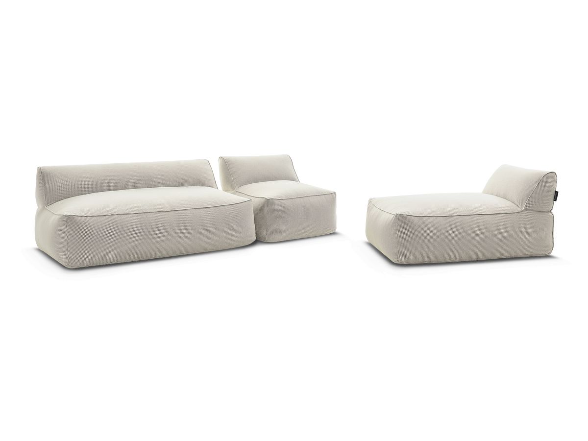 Bobochic Riviera Gartensofa 4-Sitzer Melange-Stoff Beige