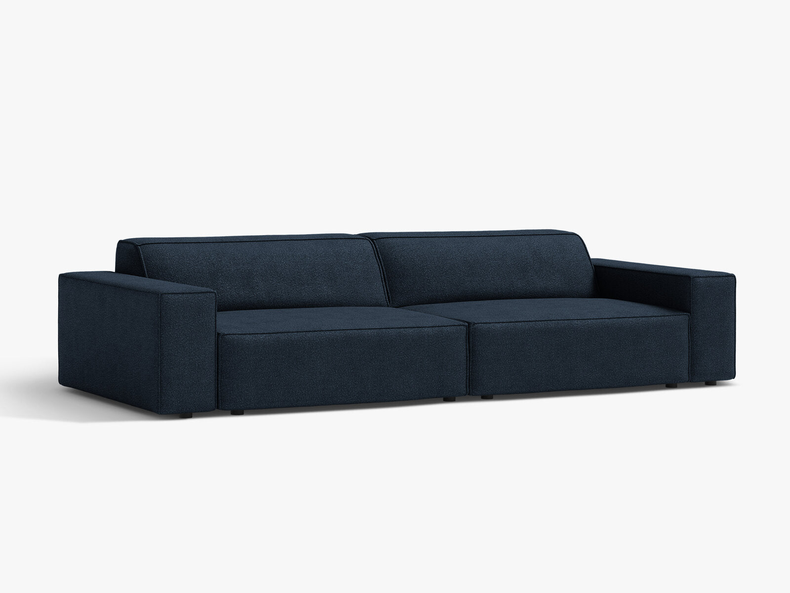 Micadoni Sofa Jodie 4-Sitzer Boucle Baloo Dunkelblau