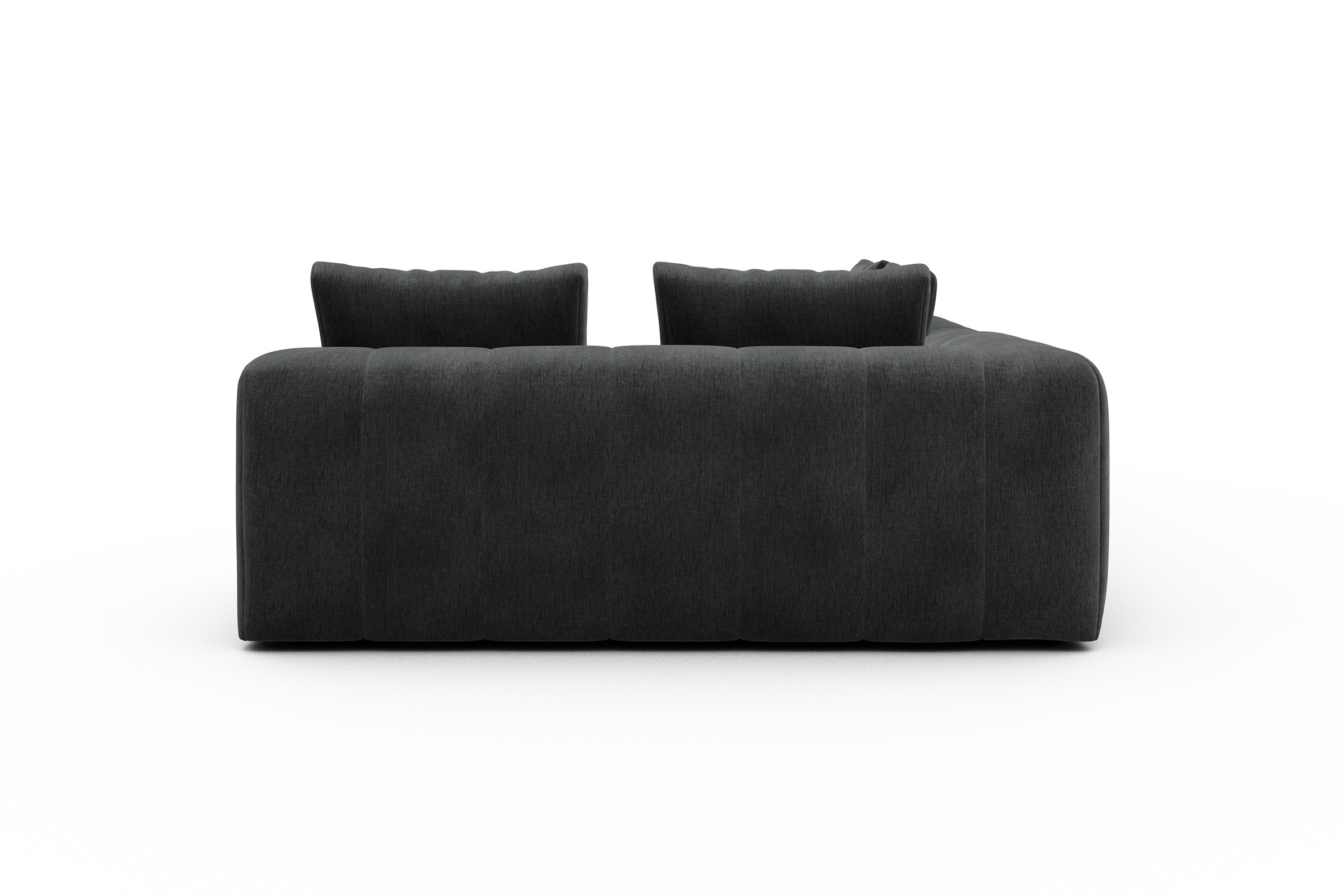 Ecksofa Hugo 2x 2,5-Sitzer Armlehne links Smooth-Deep-Warm-Grey