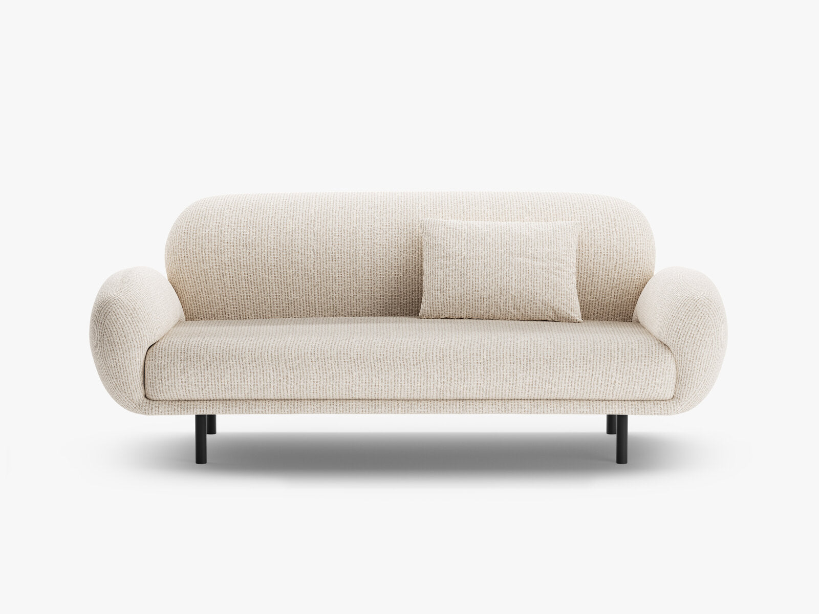 Micadoni Sofa Poppy 2-Sitzer große Version Chenille Silencio Helles Beige